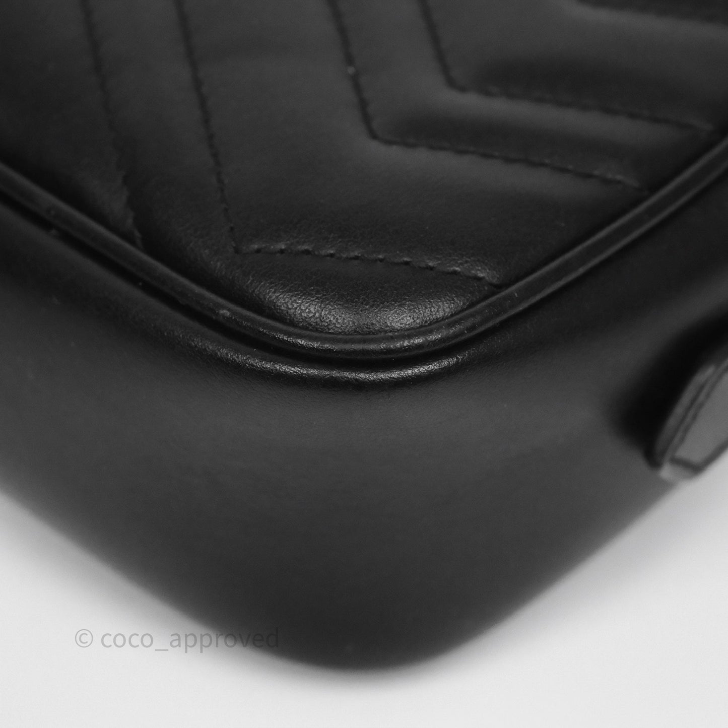Gucci Mini Matelasse GG Marmont Camera Bag Black Calfskin Gold Hardware