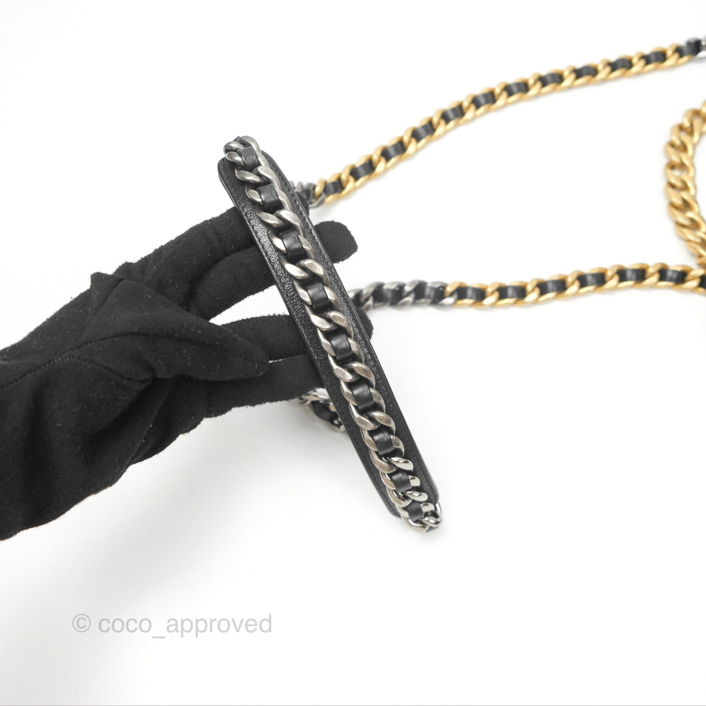 Chanel 19 Small Black Goatskin Mixed Hardware