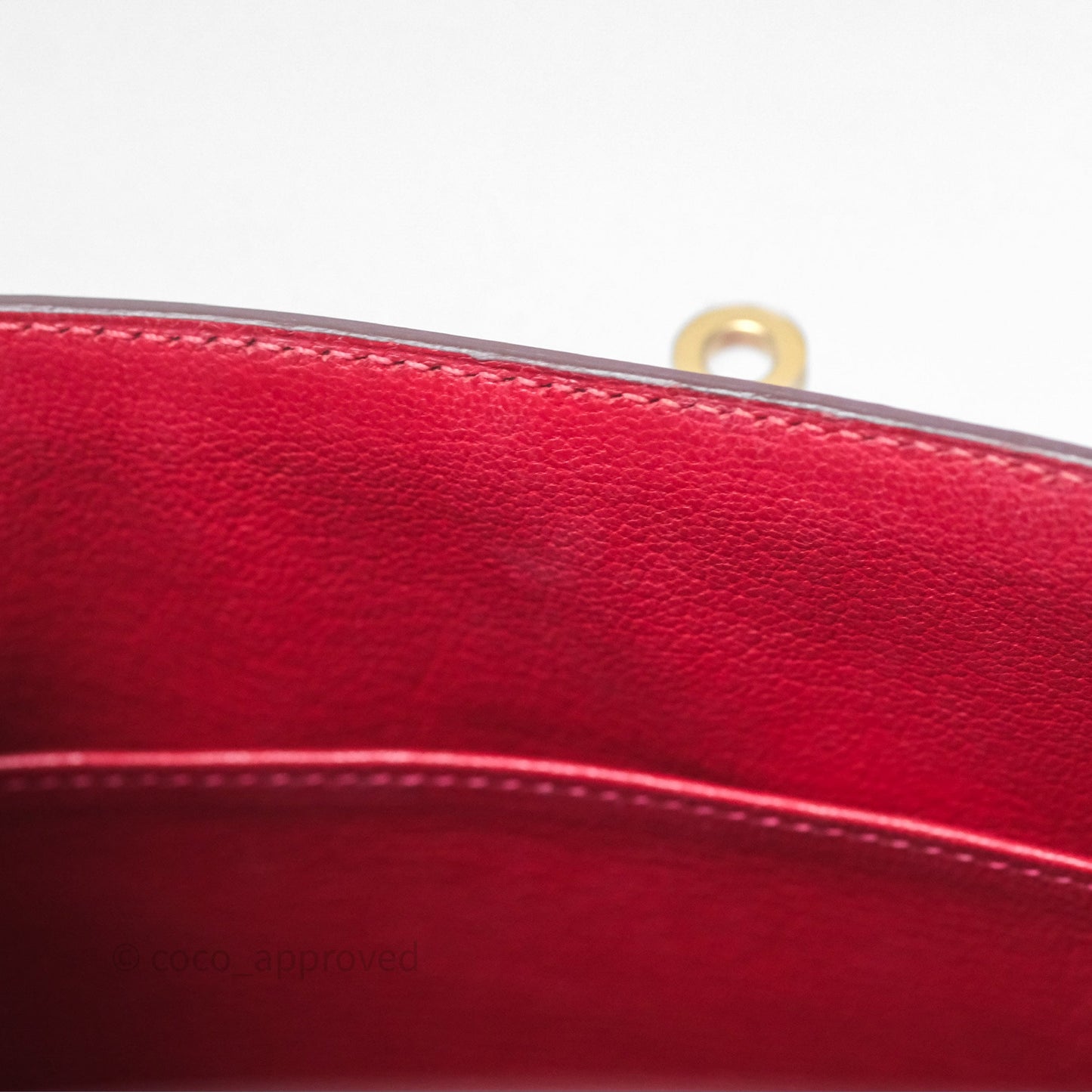 Hermès Sellier Kelly 25 Rouge Casaque Q5 Epsom Gold Hardware