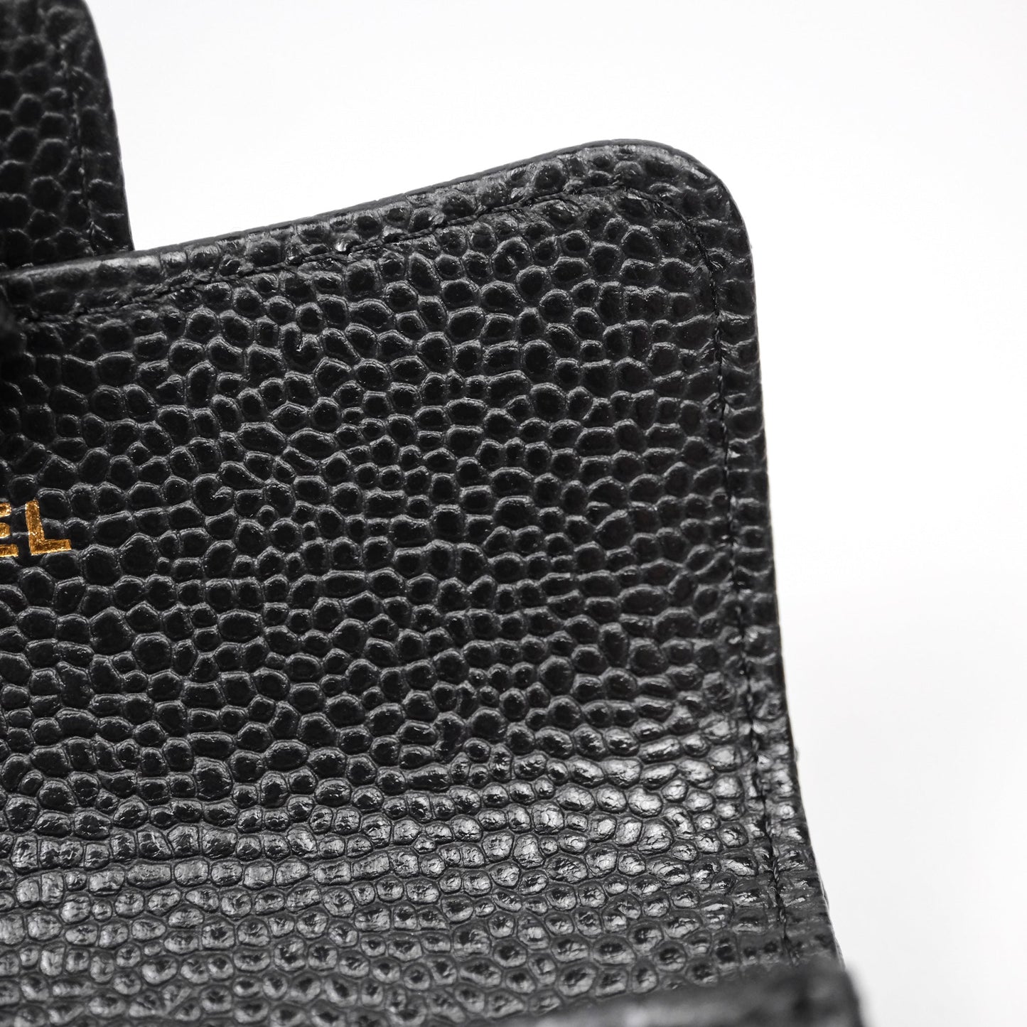 Chanel Quilted Flap Card Holder Caviar Black Gold Hardware