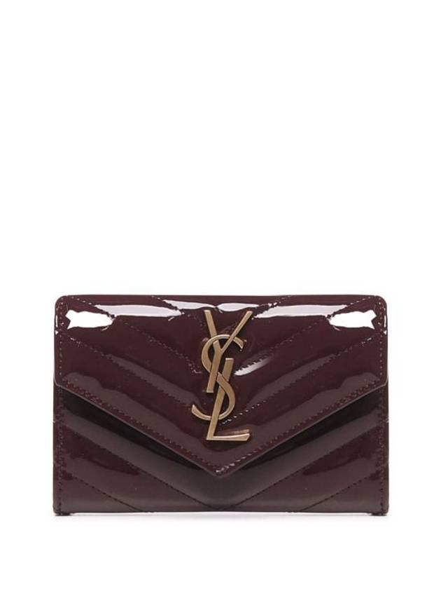 Luxury Saint Laurent Cassandra Matelasse Half Wallet Red