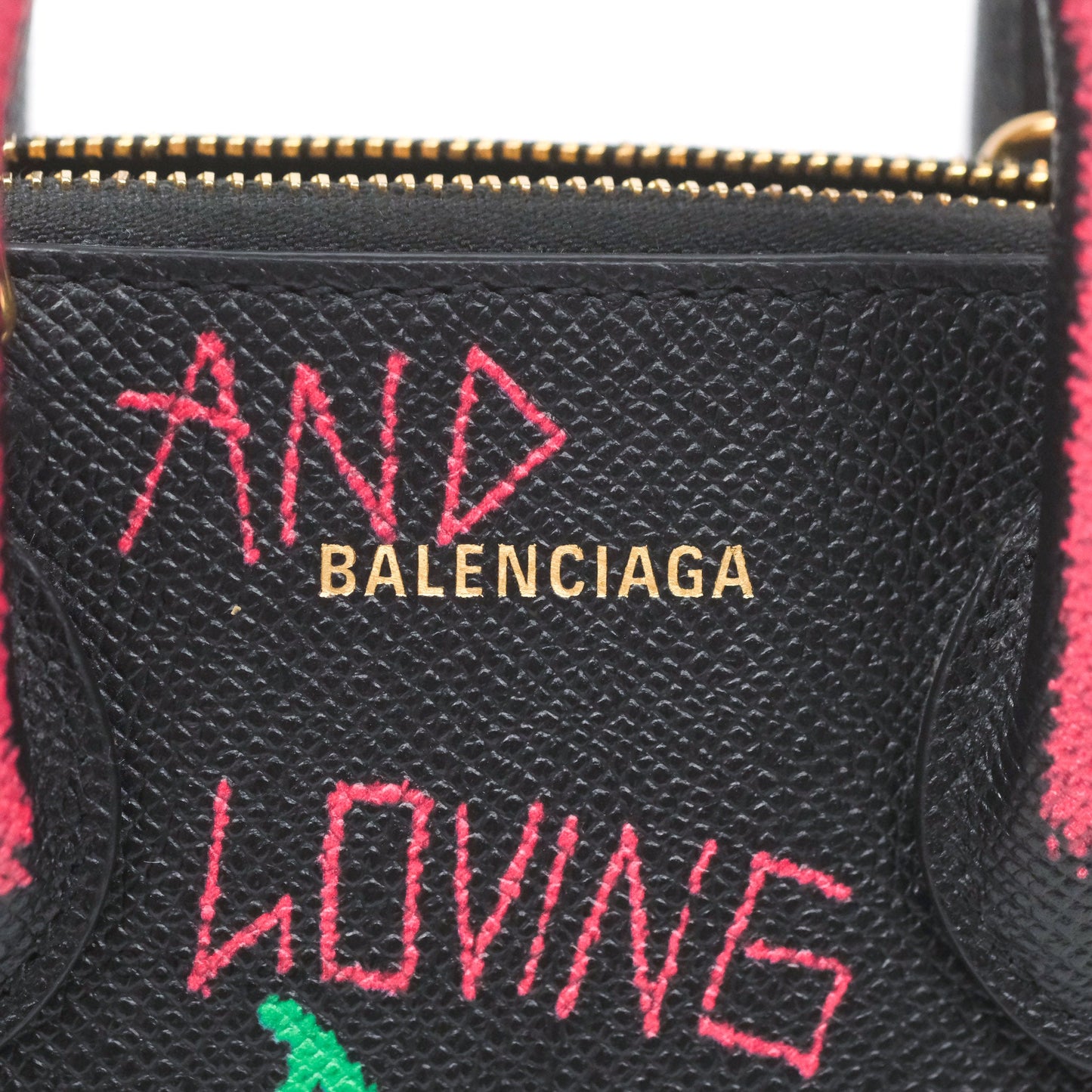 Balenciaga Graffiti Ville XXS Bag Black