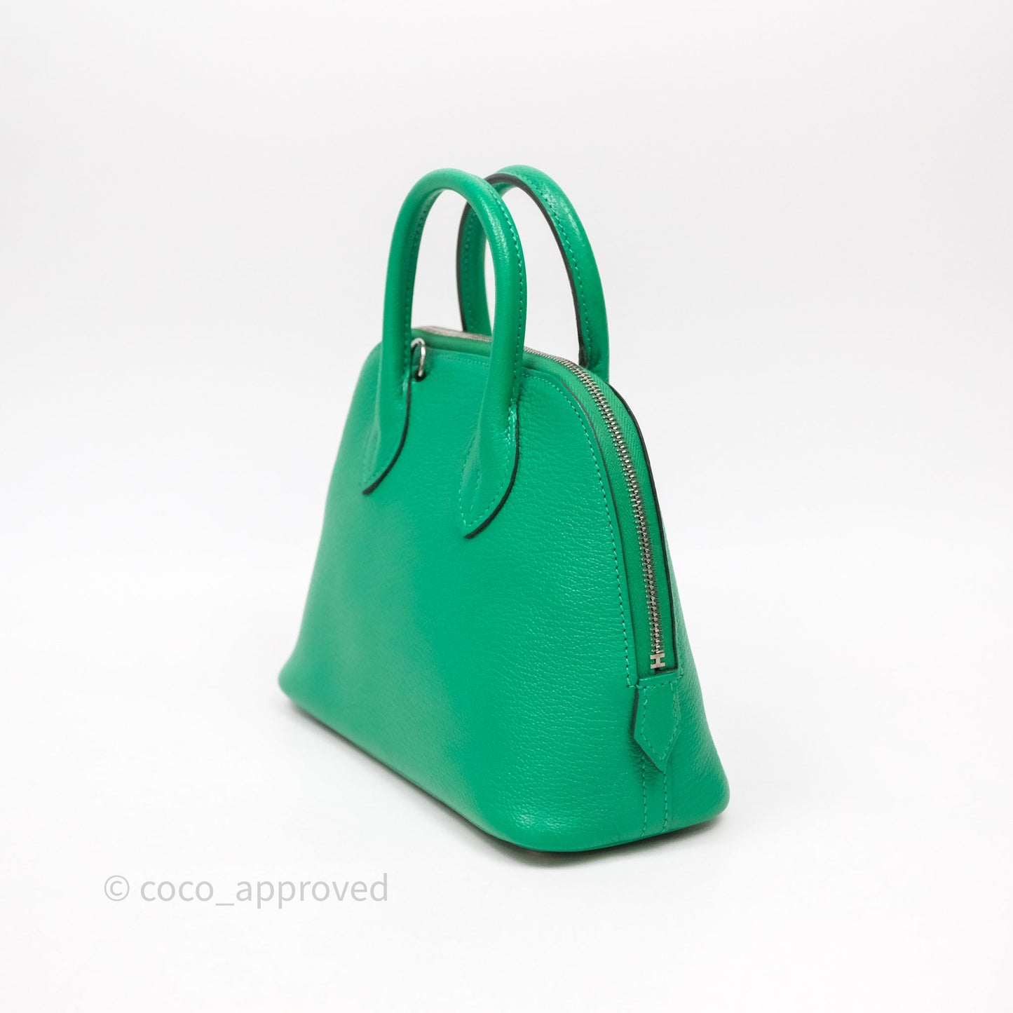 Hermès Bolide Mini 1923 Menthe 6W Chèvre Mysore Palladium Hardware