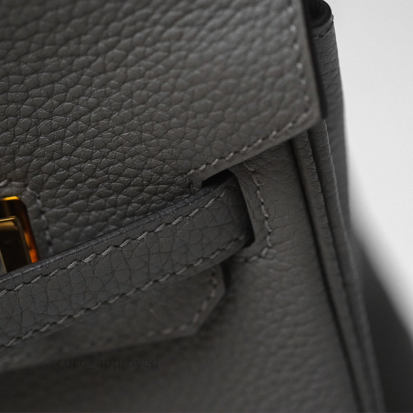 Hermès Birkin 25 Retourne Gris Meyer 0L Togo Gold Hardware