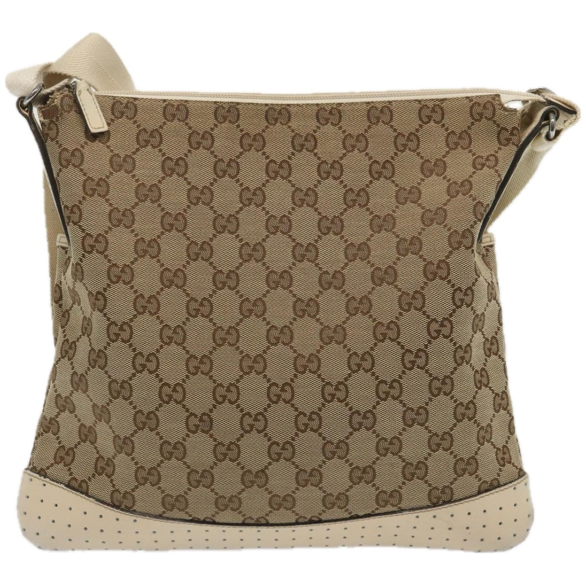 GUCCI GG Canvas Shoulder Bag Beige 145857  67450