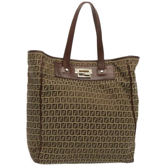 Luxury FendiZucchino Canvas Hand Bag Brown67454