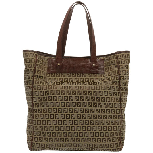 Luxury FendiZucchino Canvas Hand Bag Brown67454