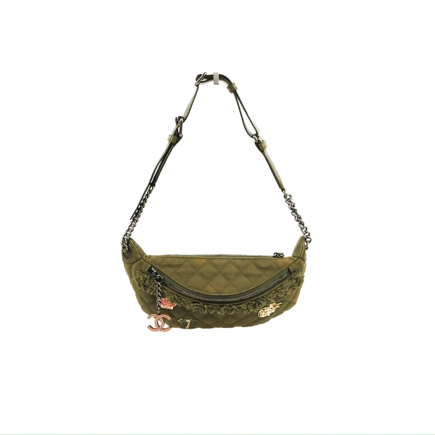 Chanel Coco Cuba Charms Waist Bag Khaki 17C