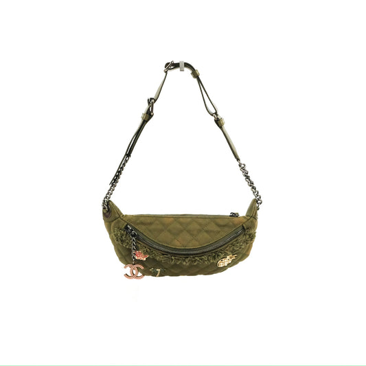 Chanel Coco Cuba Charms Waist Bag Khaki 17C
