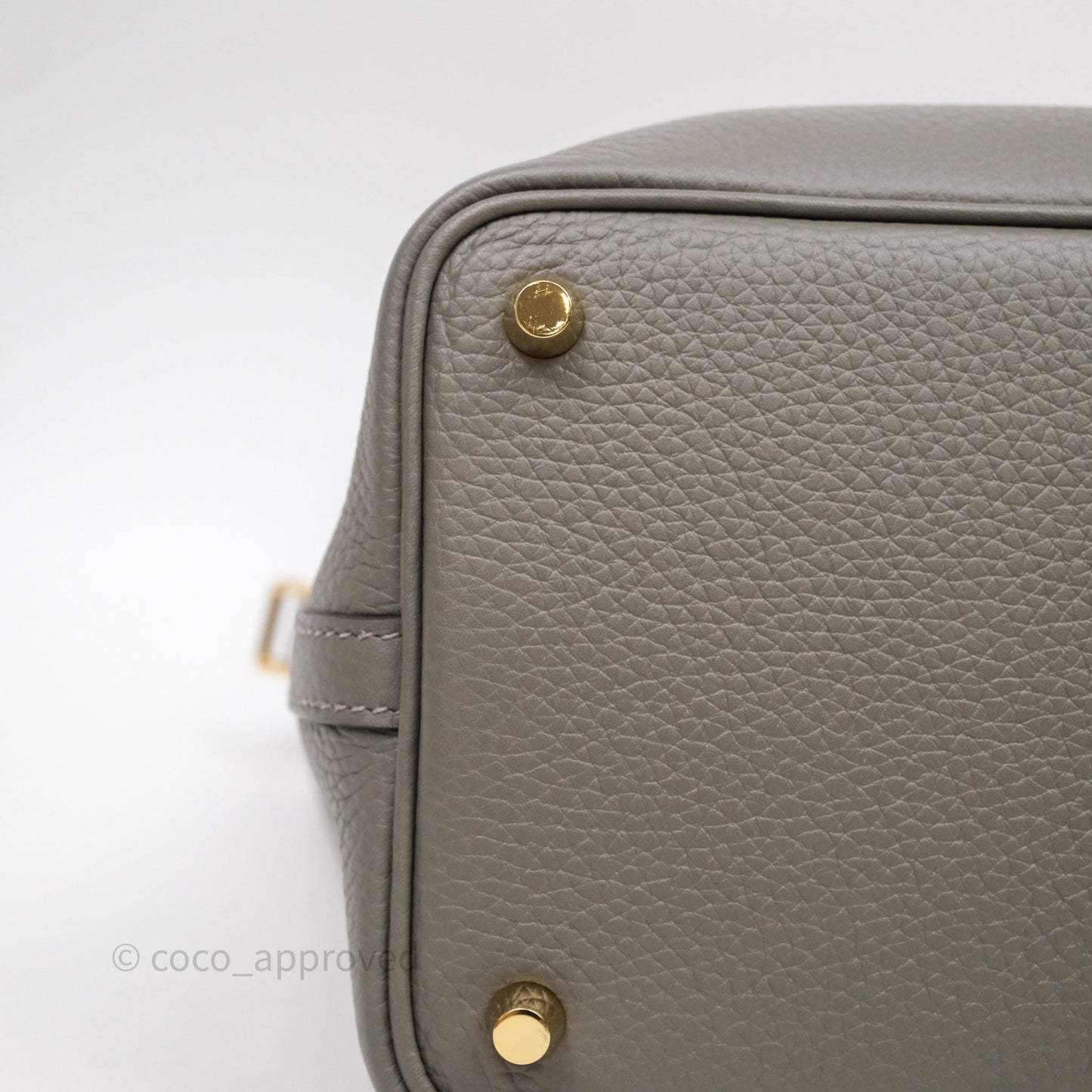 Hermès Picotin 18 Gris Meyer 0L Clemence Gold Hardware