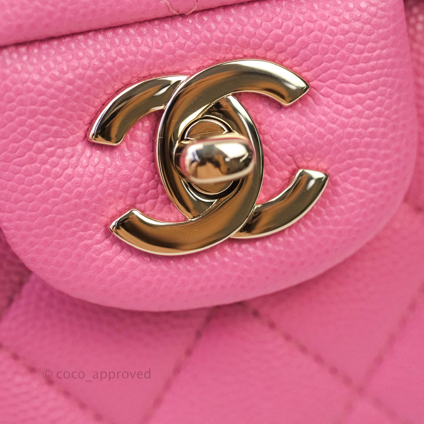 Chanel Classic Small S/M Flap Pink Caviar Gold Hardware 21P