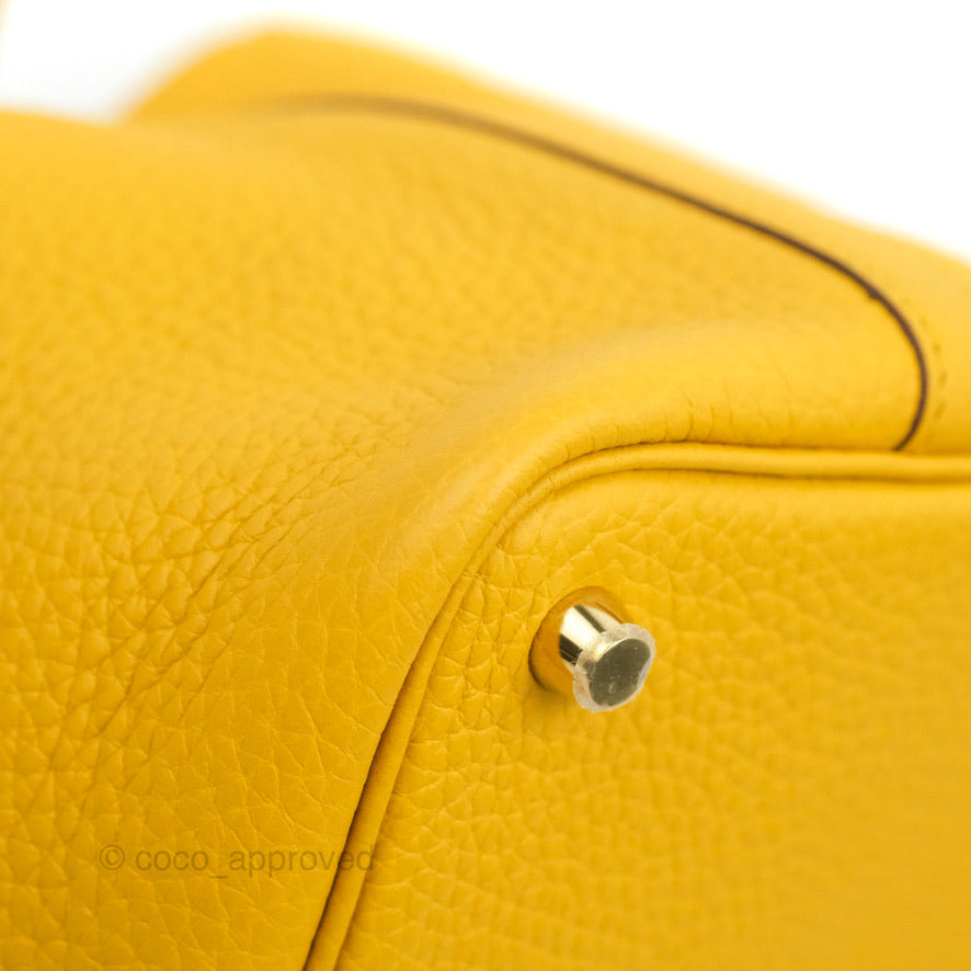 Hermès Picotin Lock 18 Jaune Ambre Clemence Gold Hardware