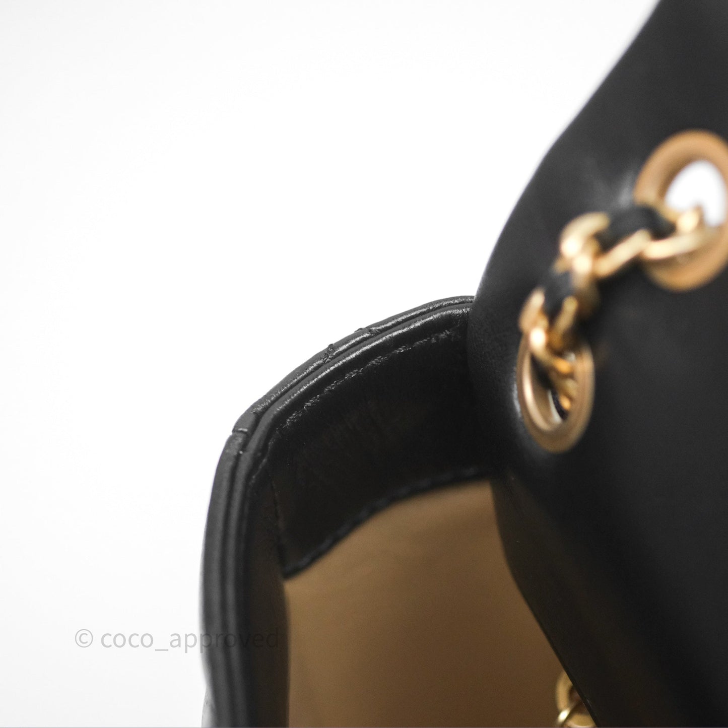 Chanel Quilted Flap Bag Black Lambskin Aged Gold Hardware 22P