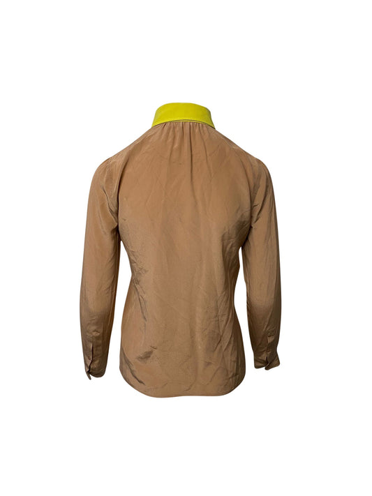 Luxury Gucci Trending 2025 Buttondown Shirt in Brown Silk