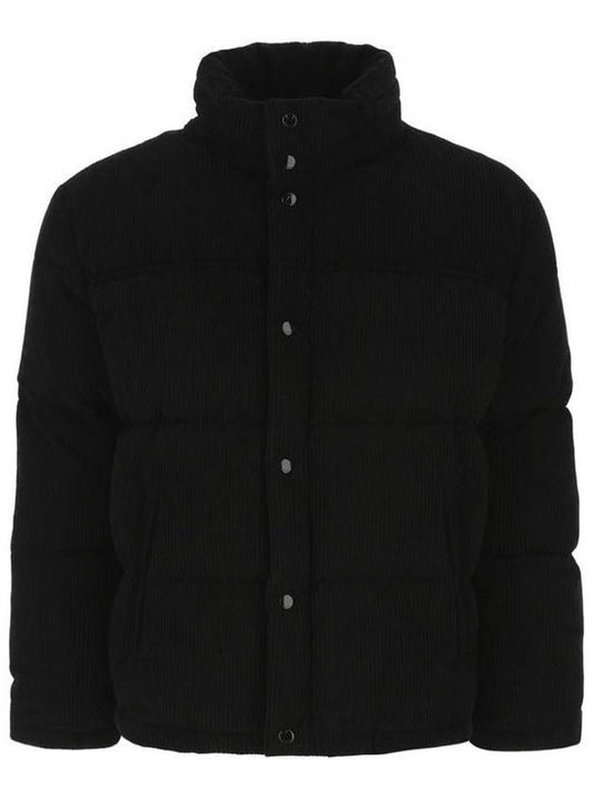 Luxury Saint Laurent Corduroy Down Padding Jacket Black