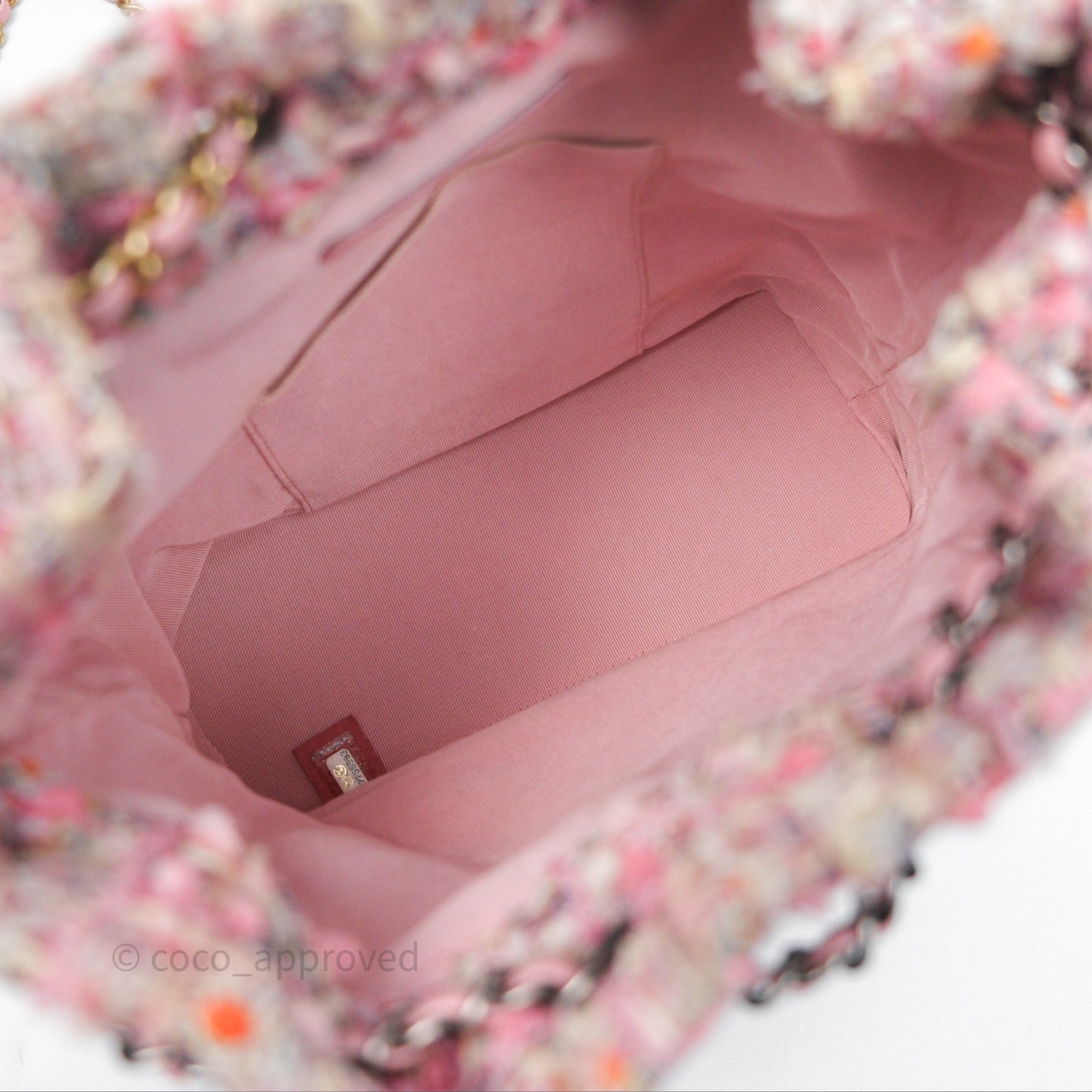 Chanel Gabrielle Small Backpack Pink Tweed Aged Calfskin