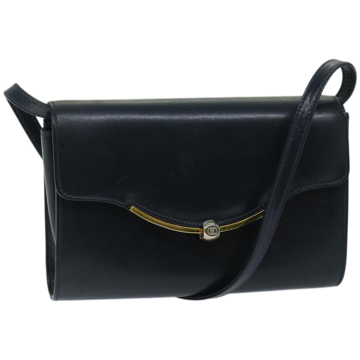 GUCCI Shoulder Bag Leather Black  67527