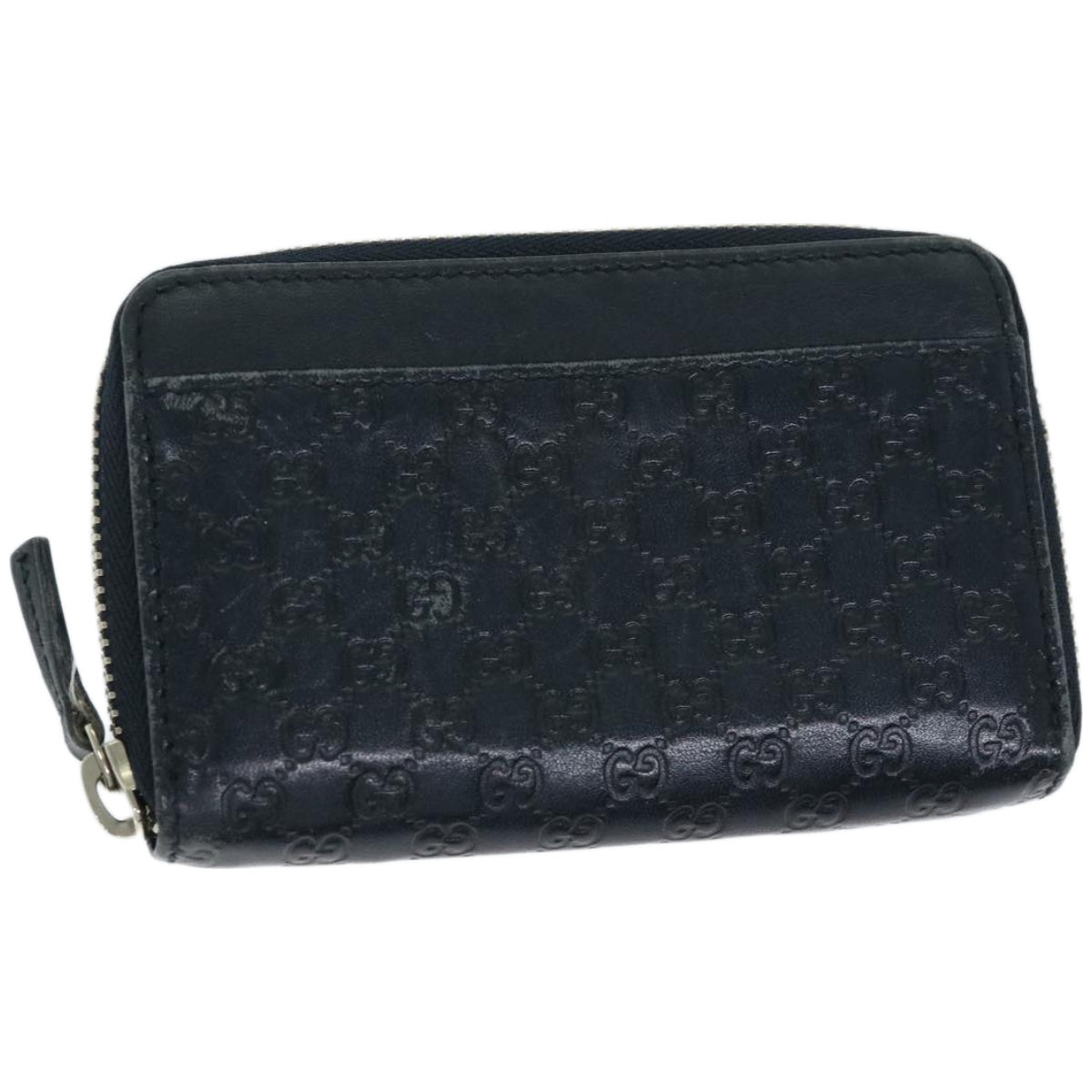 GUCCI GG Canvas Guccissima Coin Purse Navy 256810  67539