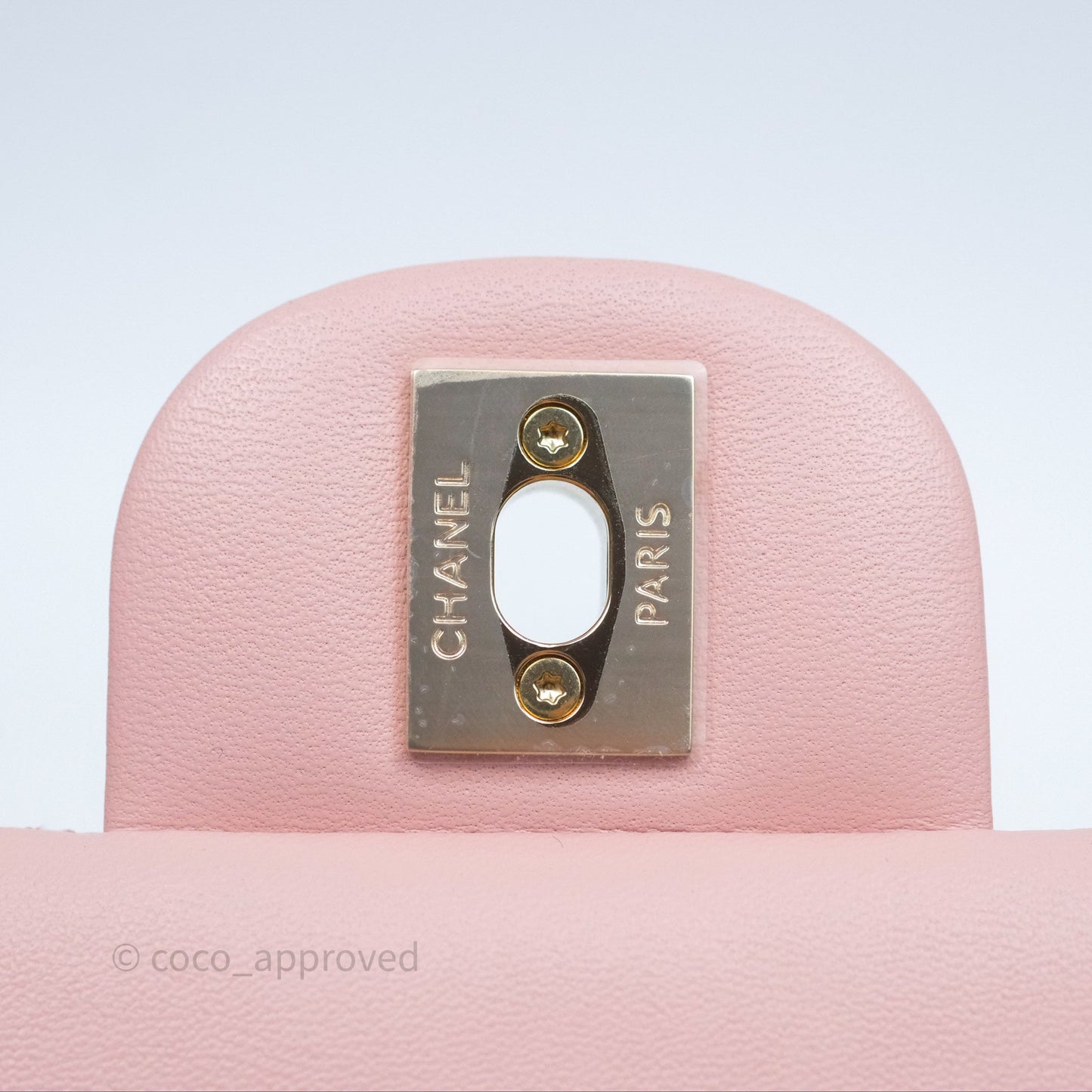 Chanel Quilted Mini Rectangular Flap Pink Lambskin Gold Hardware