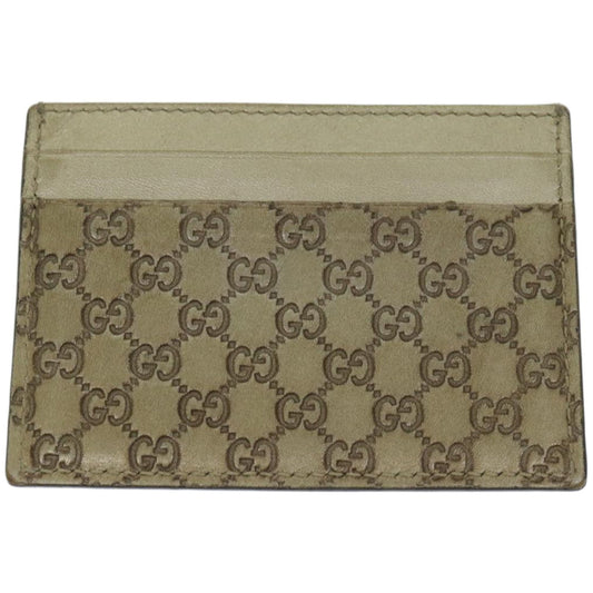 GUCCI GG Canvas Guccissima Card Case Beige 233166  67540