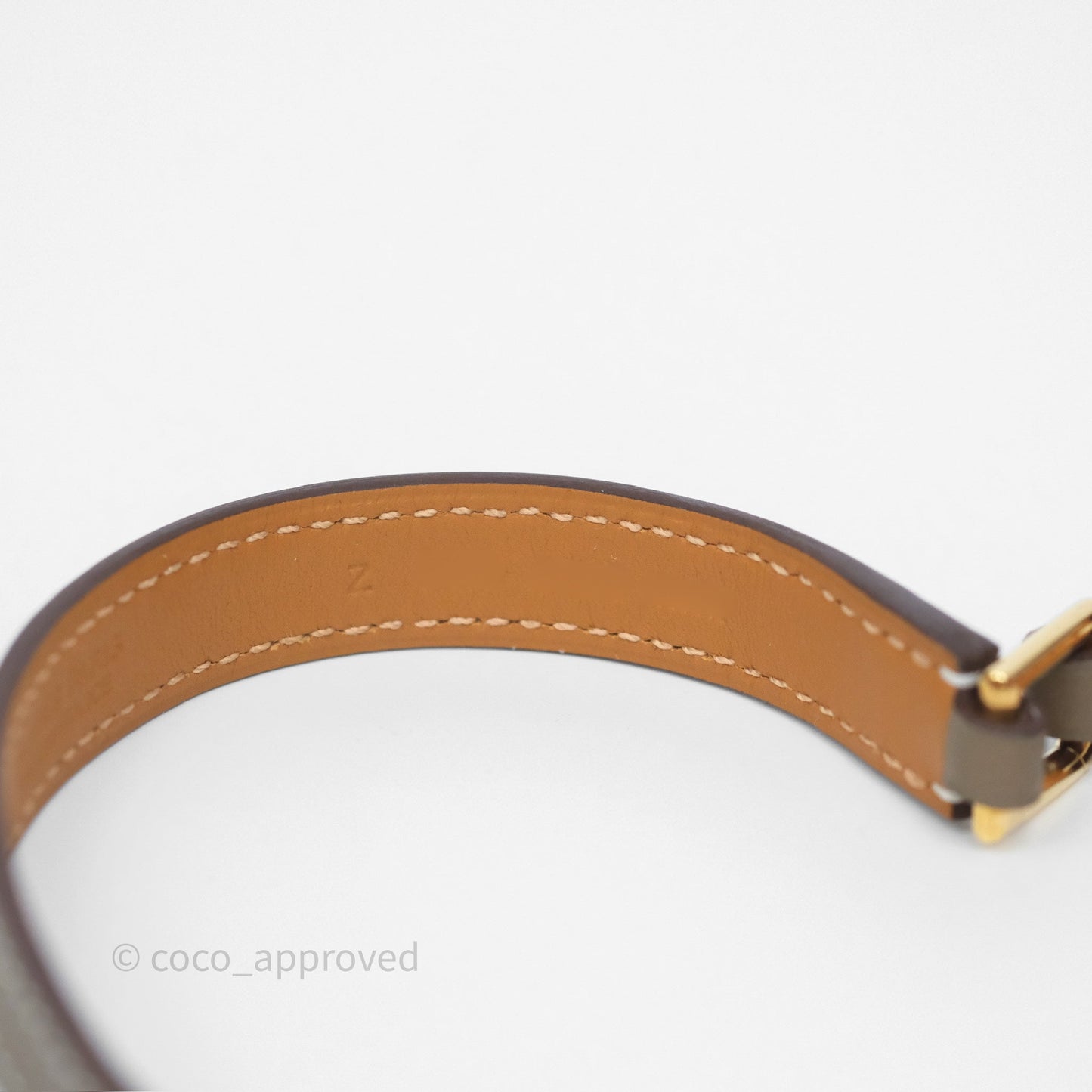 Hermès O'Kelly Double Tour Bracelet Etoupe 18 Swift Rose Gold Hardware