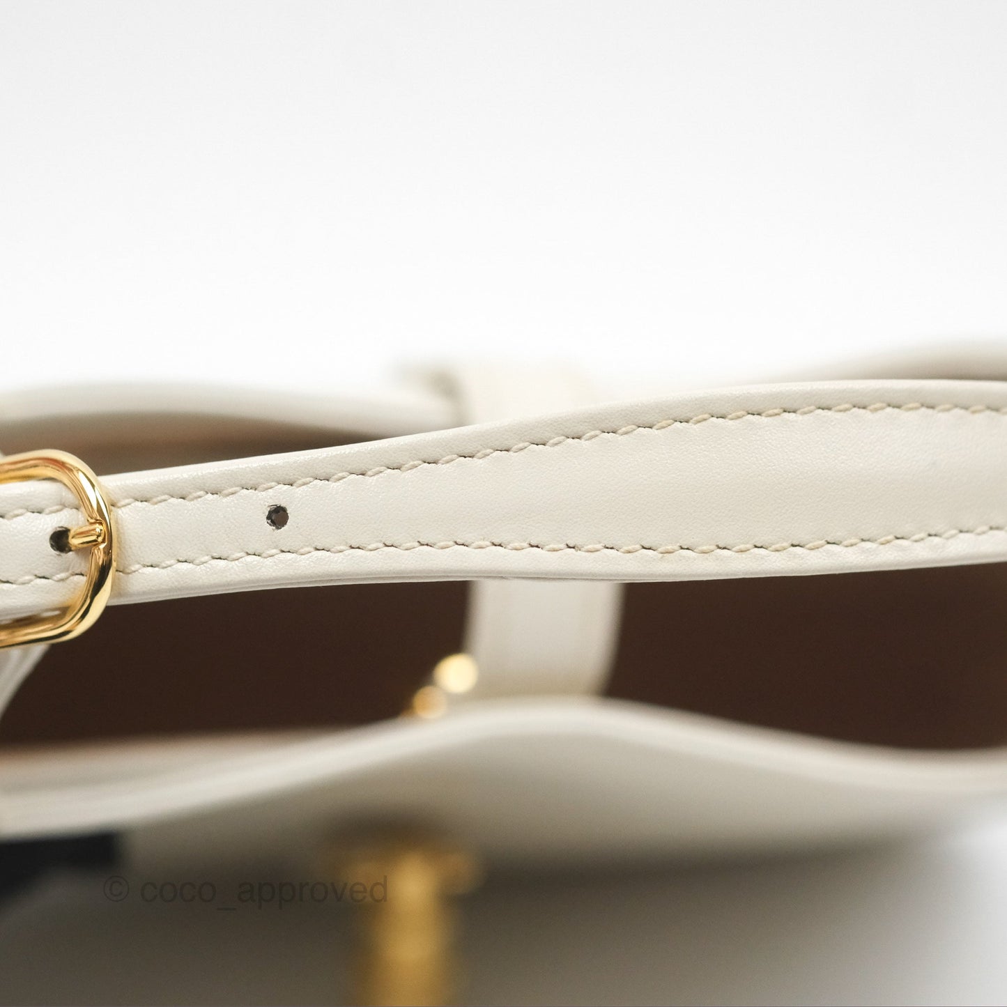 Gucci Jackie 1961 White Mini Shoulder Bag Gold Hardware