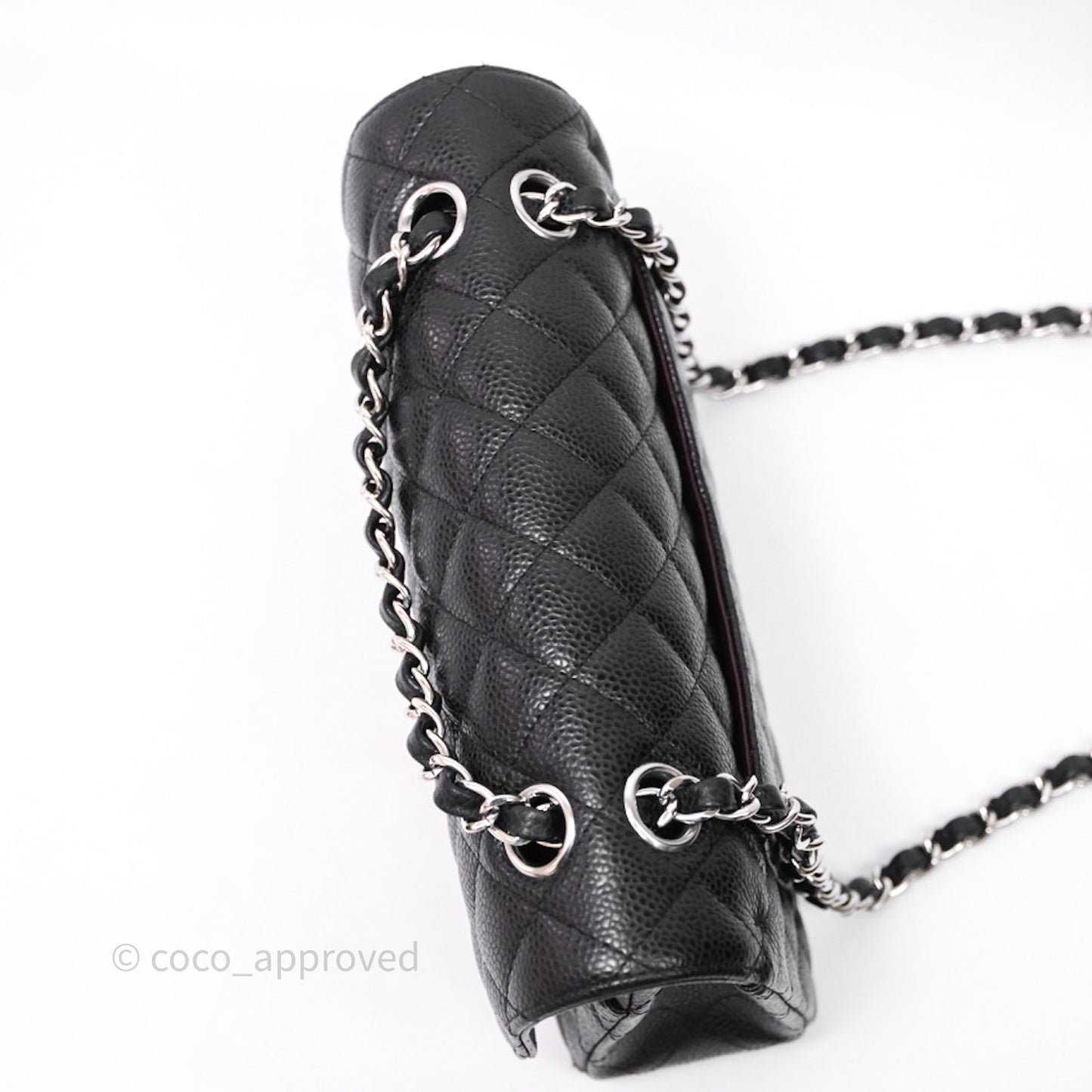Chanel Small Classic Flap Quilted Black Caviar Silver Hardware