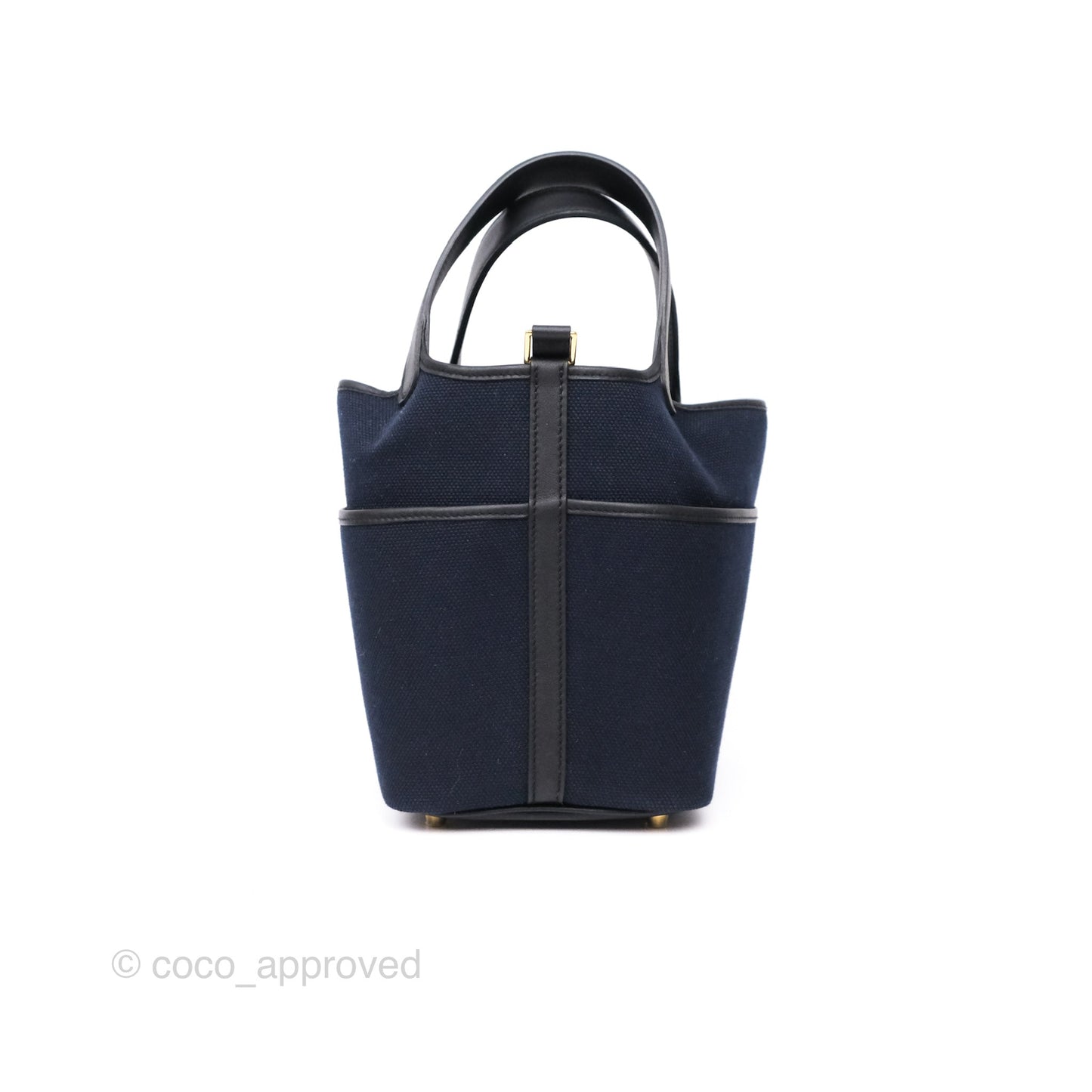 Hermes Picotin Lock 18 Cargo Pockets Bleu Marine 78 Black Gold Hardware