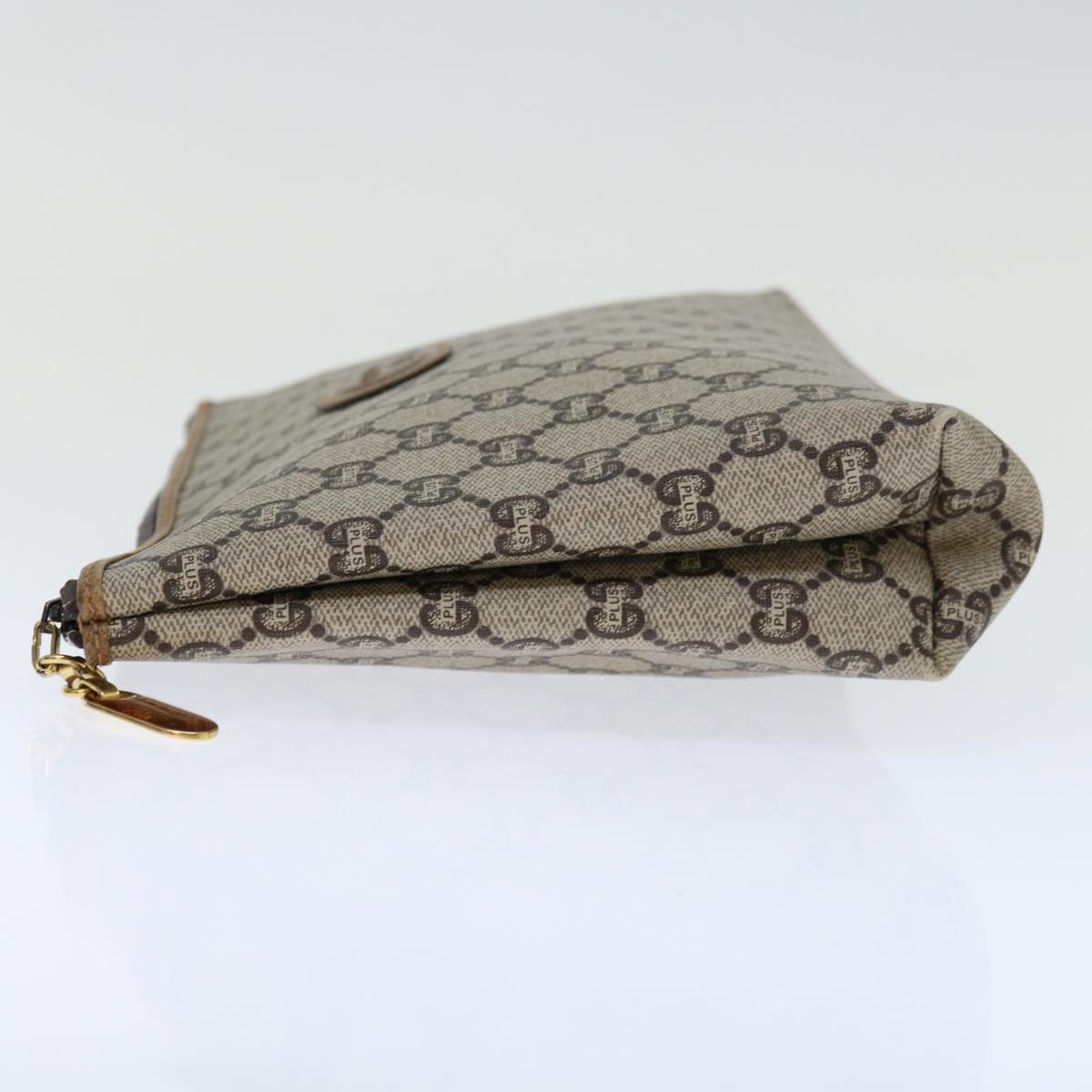 GUCCI GG Plus Supreme Clutch Bag PVC Beige  67588