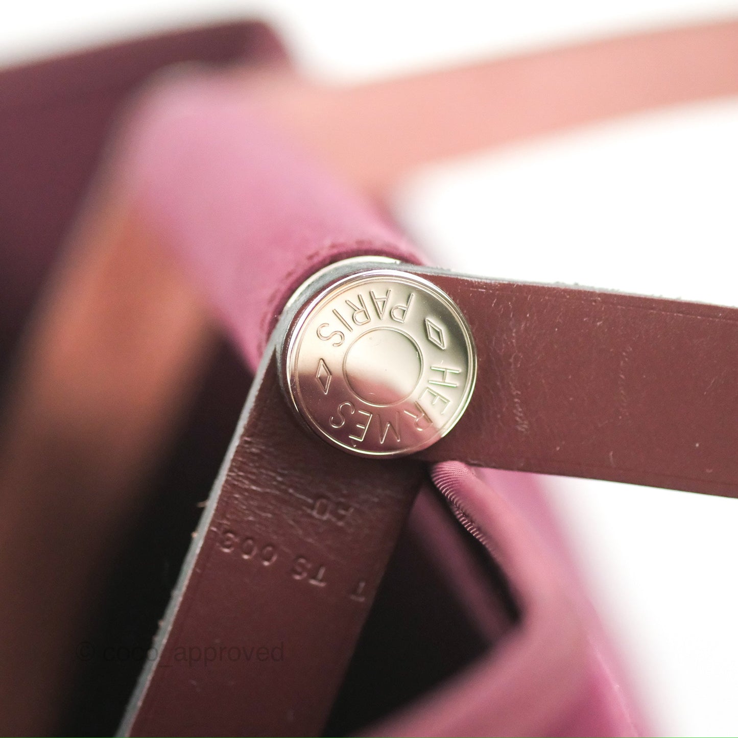 Hermès Cabag Elan Bag Purple Canvas