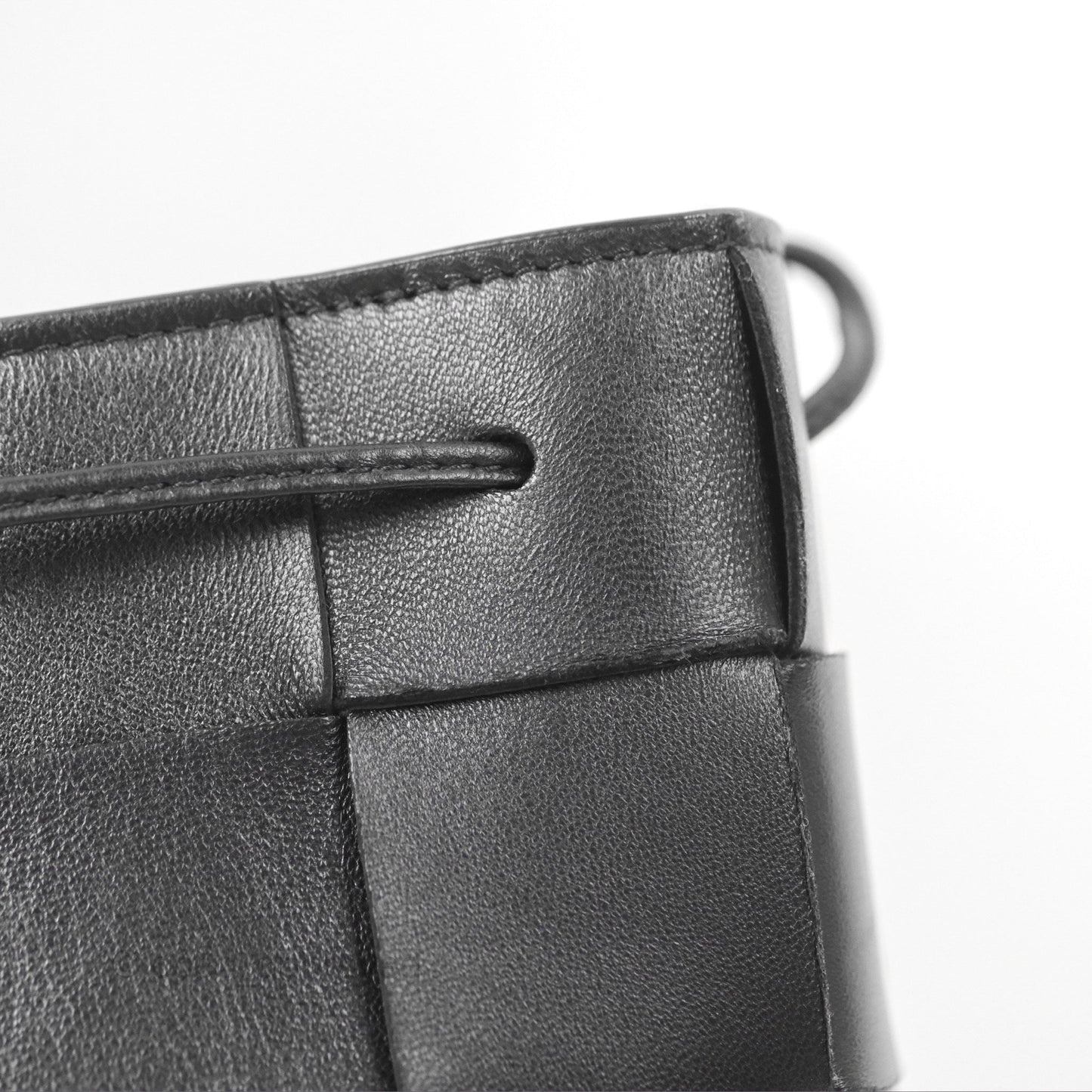 Bottega Veneta Small Cassette Bucket Bag Black Lambskin