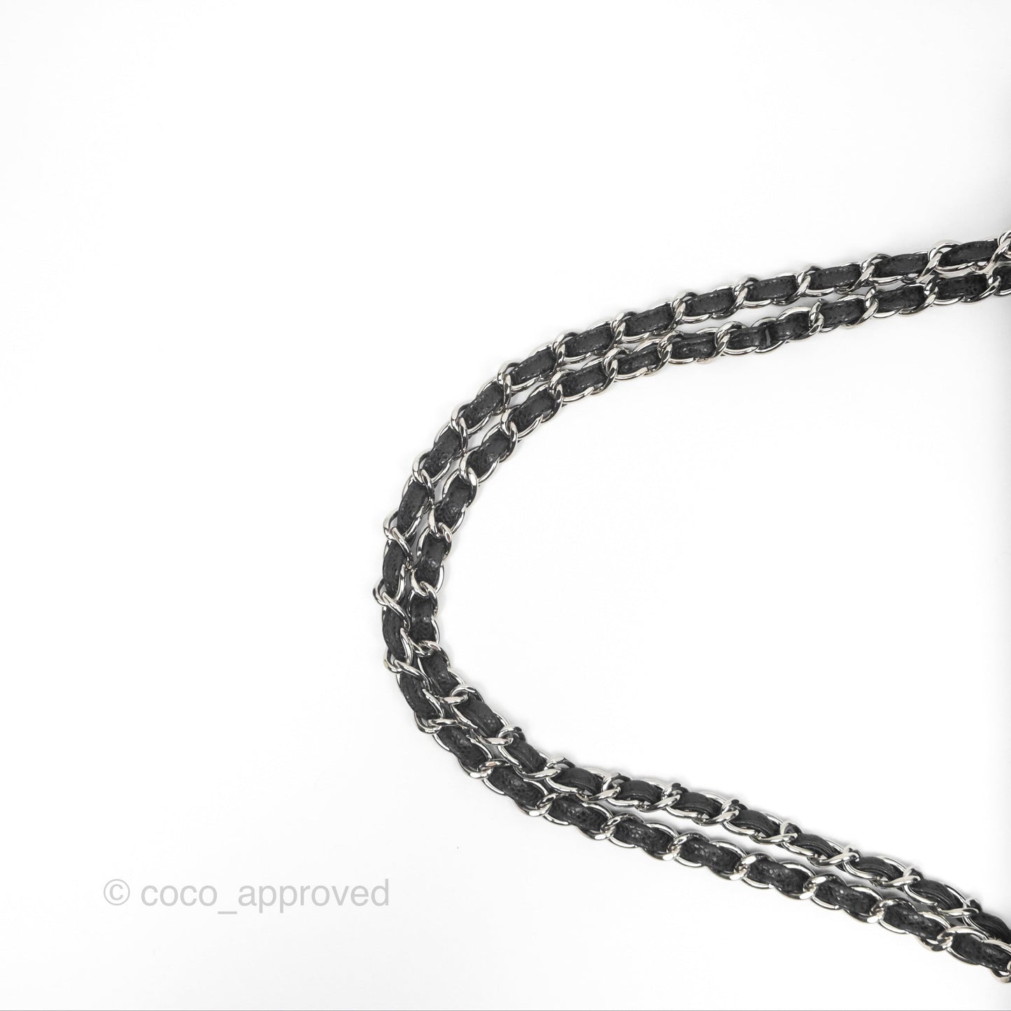 Chanel Quilted Maxi Double Flap Black Caviar Silver Hardware