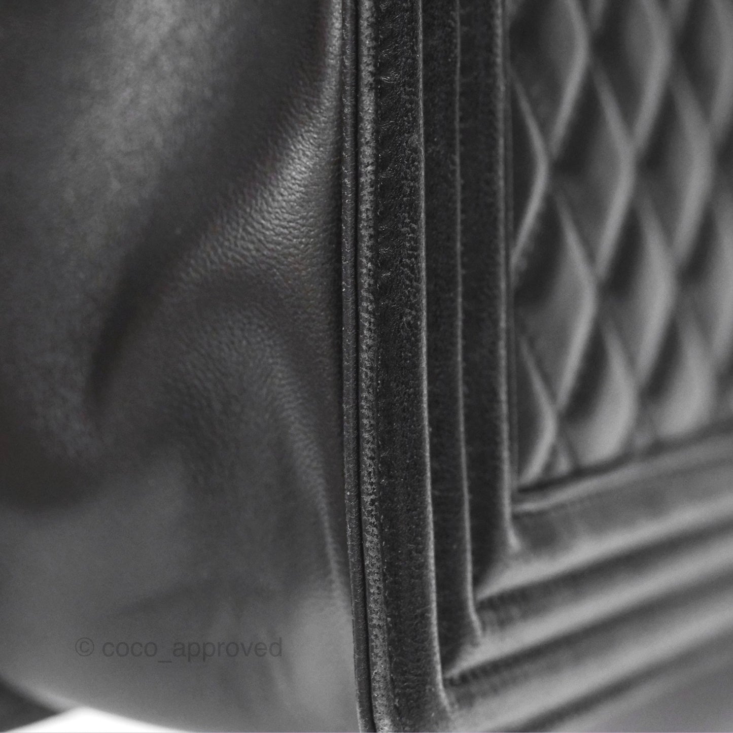 Chanel Quilted Medium Boy Black Lambskin Ruthenium Hardware