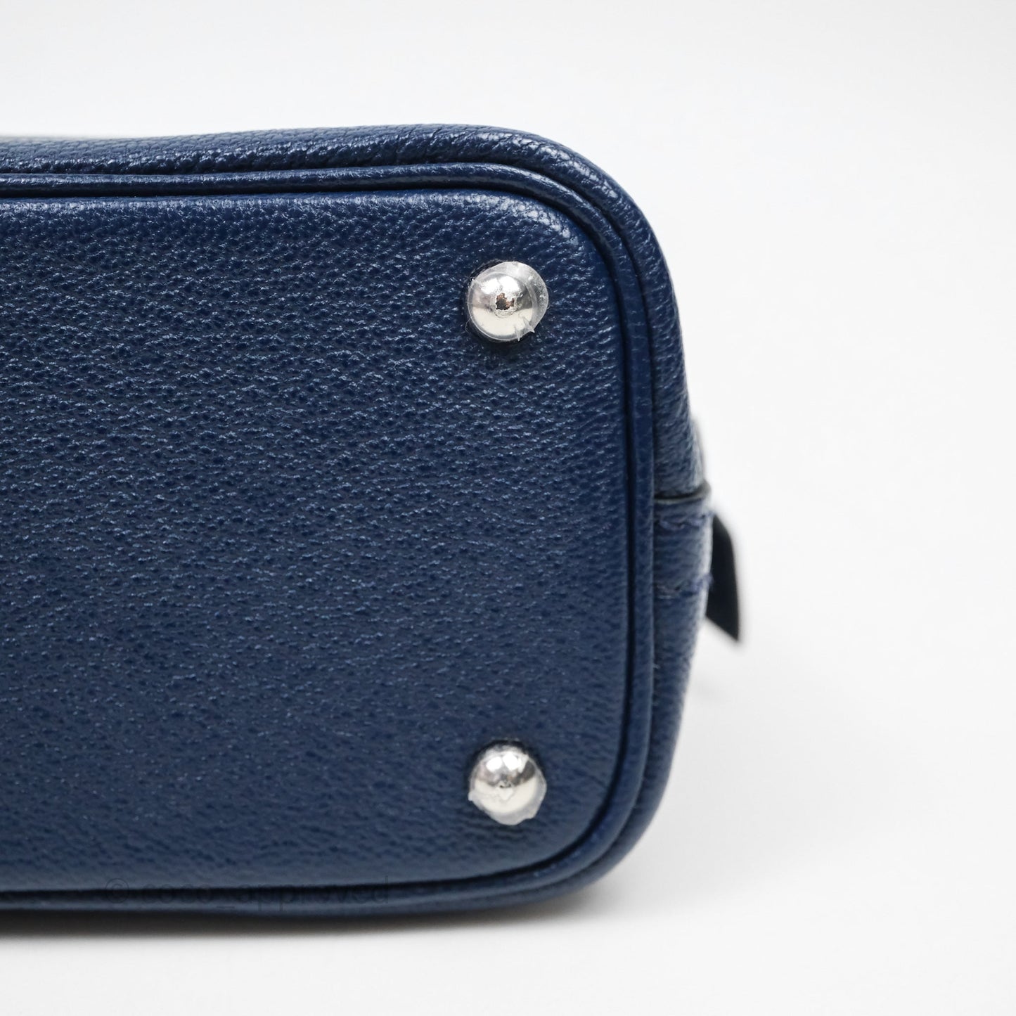 Hermès Bolide Mini 1923 Bleu Chèvre Mysore Palladium Hardware