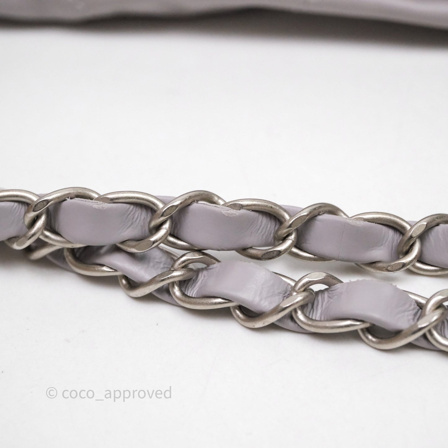 Chanel 22 Small Grey Aged Calfskin Matte Silver Hardware