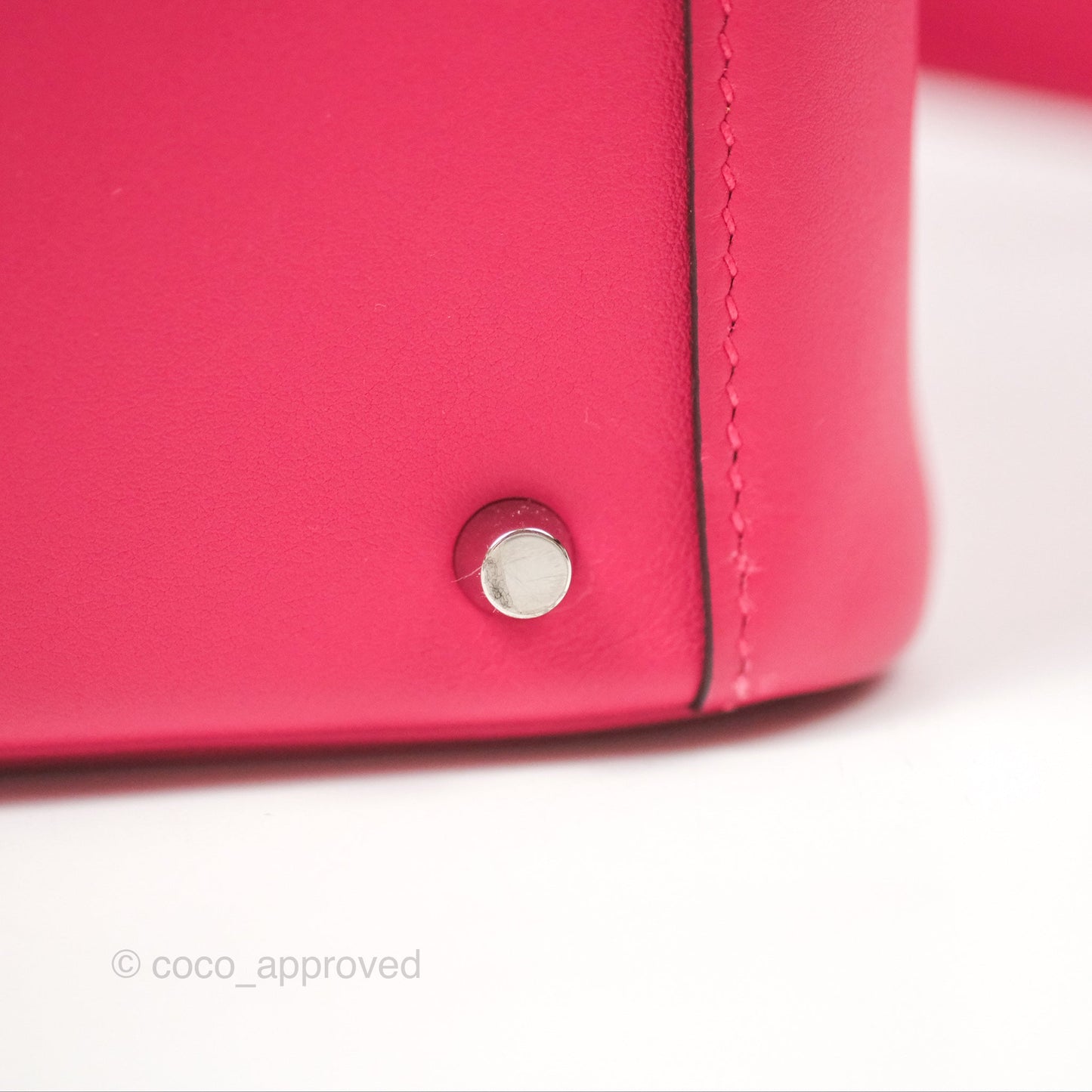 Hermès Mini Lindy 20 Framboise / Rouge Sellier Swift Palladium Hardware