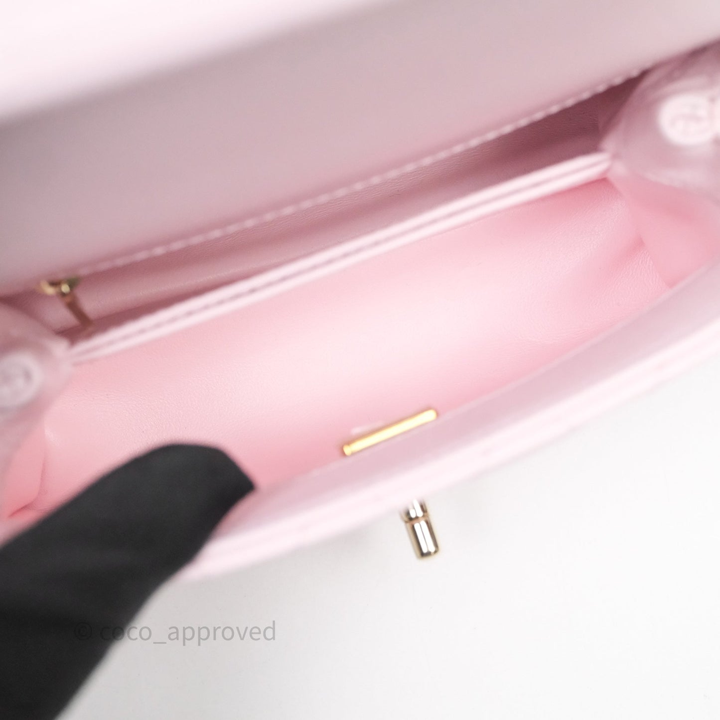 Chanel Mini Coco Handle Light Pink Caviar Gold Hardware