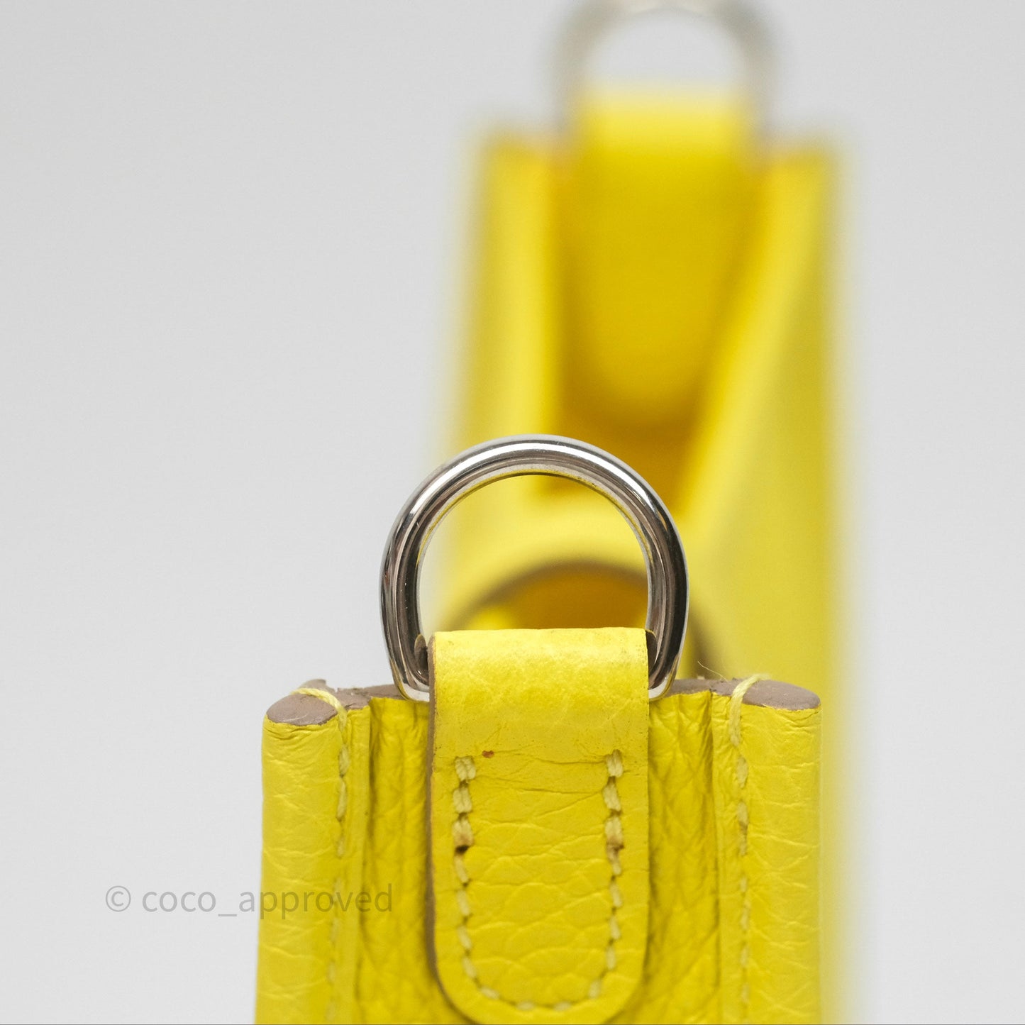 Hermès Mini Evelyne 16 Lime Clemence Palladium Hardware
