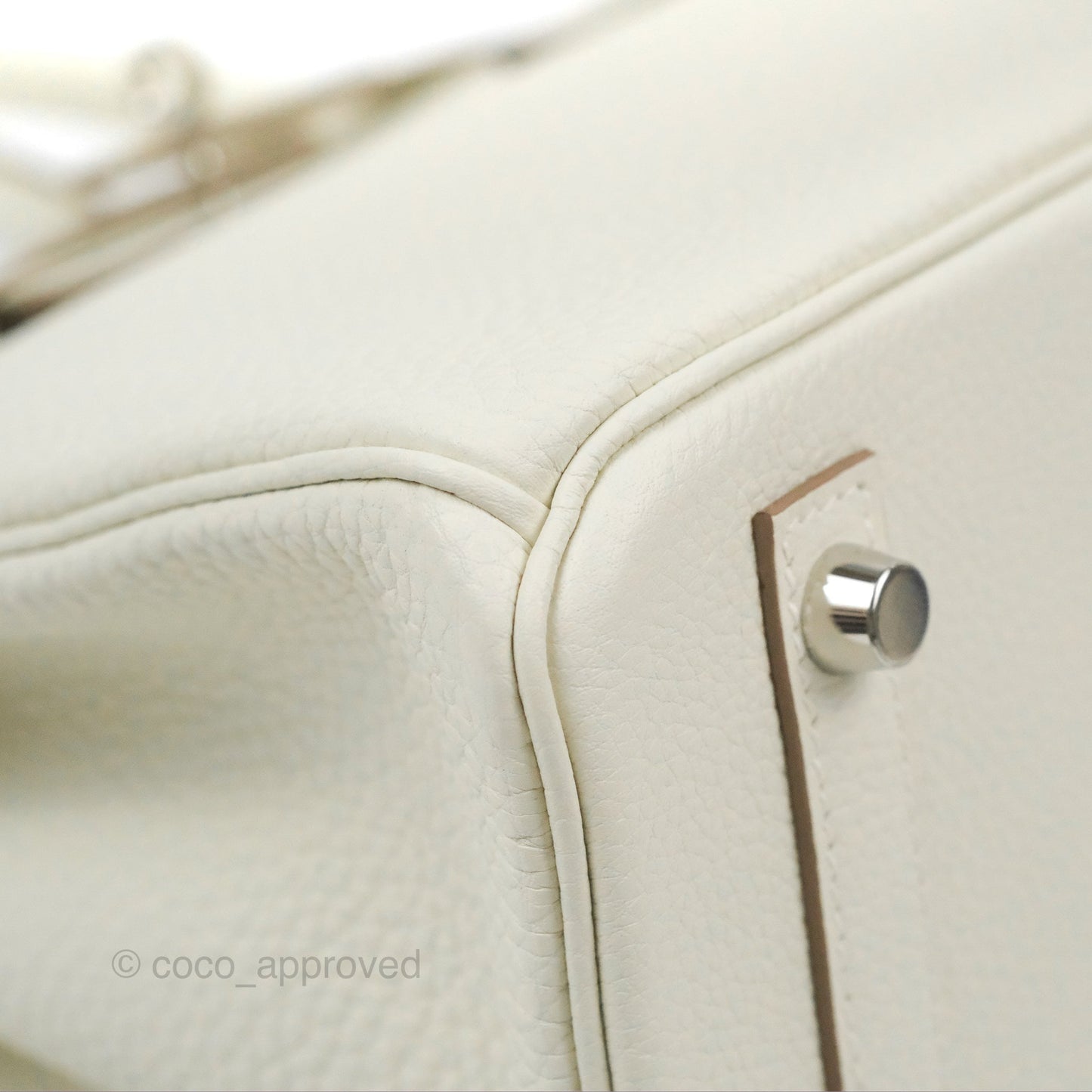 Hermès Retourne Birkin 30 Mushroom Togo Palladium Hardware