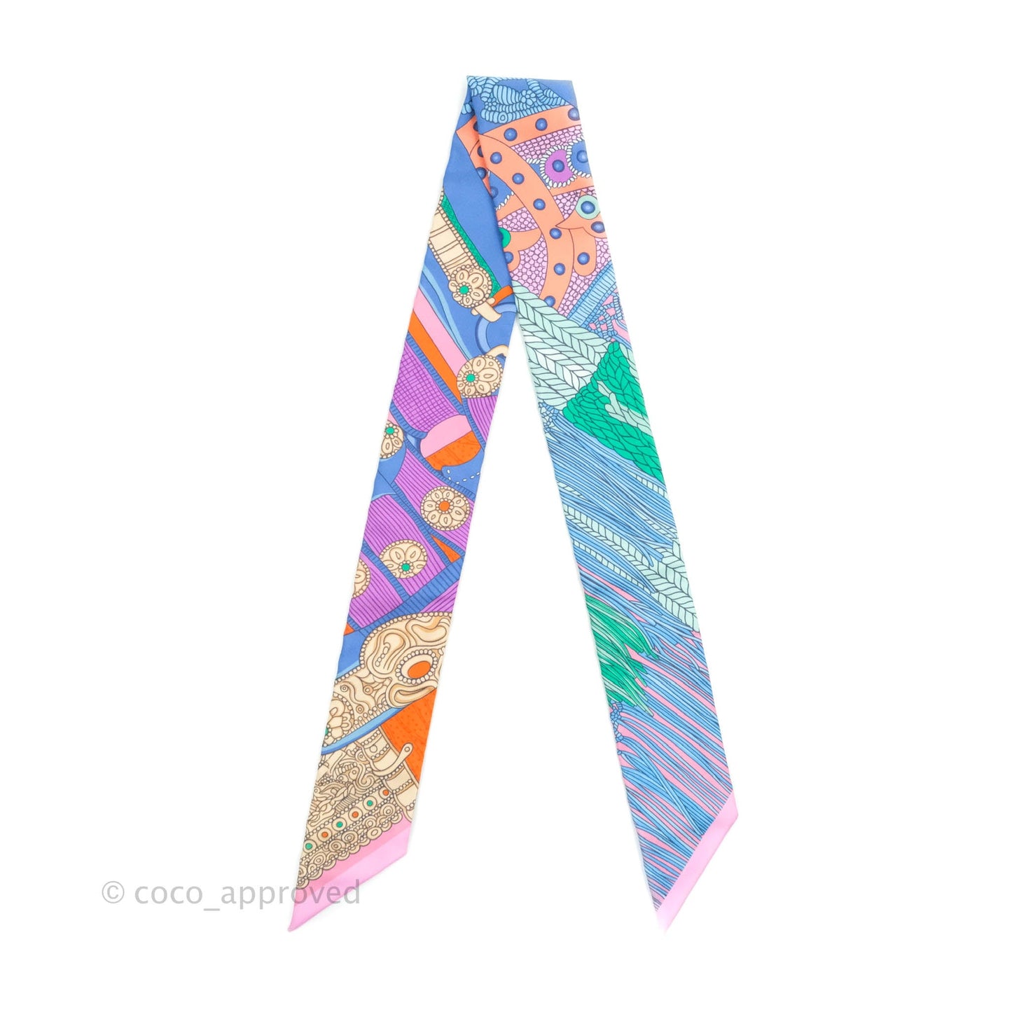 Hermès Silk Selle De Dignitaire Twilly