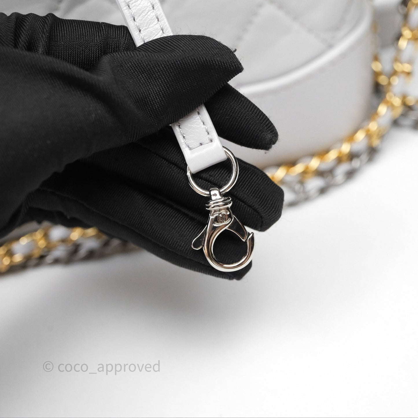 Chanel Small Gabrielle Hobo Quilted Grey Aged Calfskin