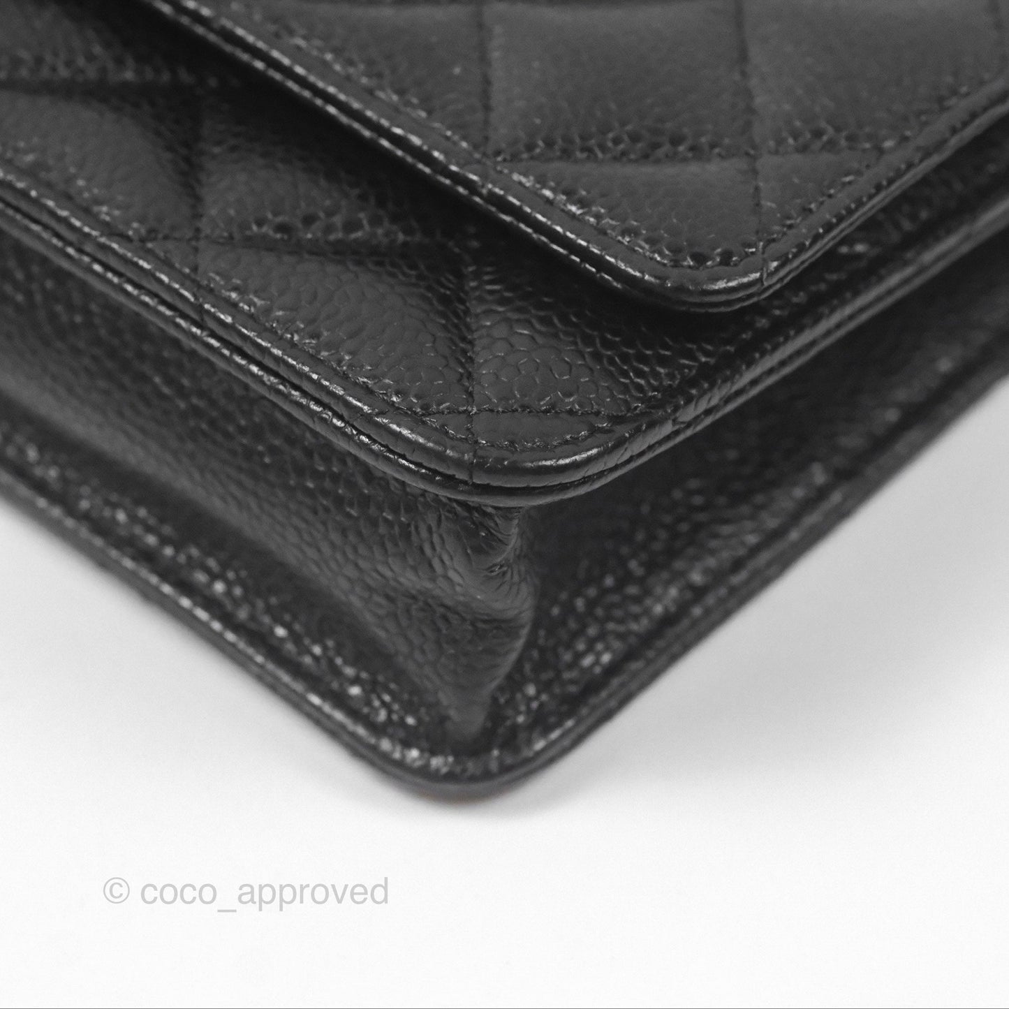 Chanel Quilted Classic WOC Black Caviar Silver Hardware