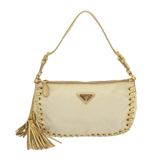 Luxury PradaAccessory Pouch Nylon Cream 67745