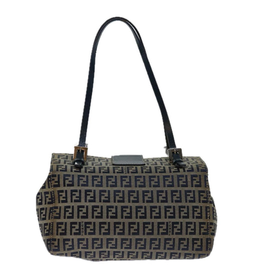 Luxury FendiZucchino Canvas Mamma Baguette Hand Bag Navy67746