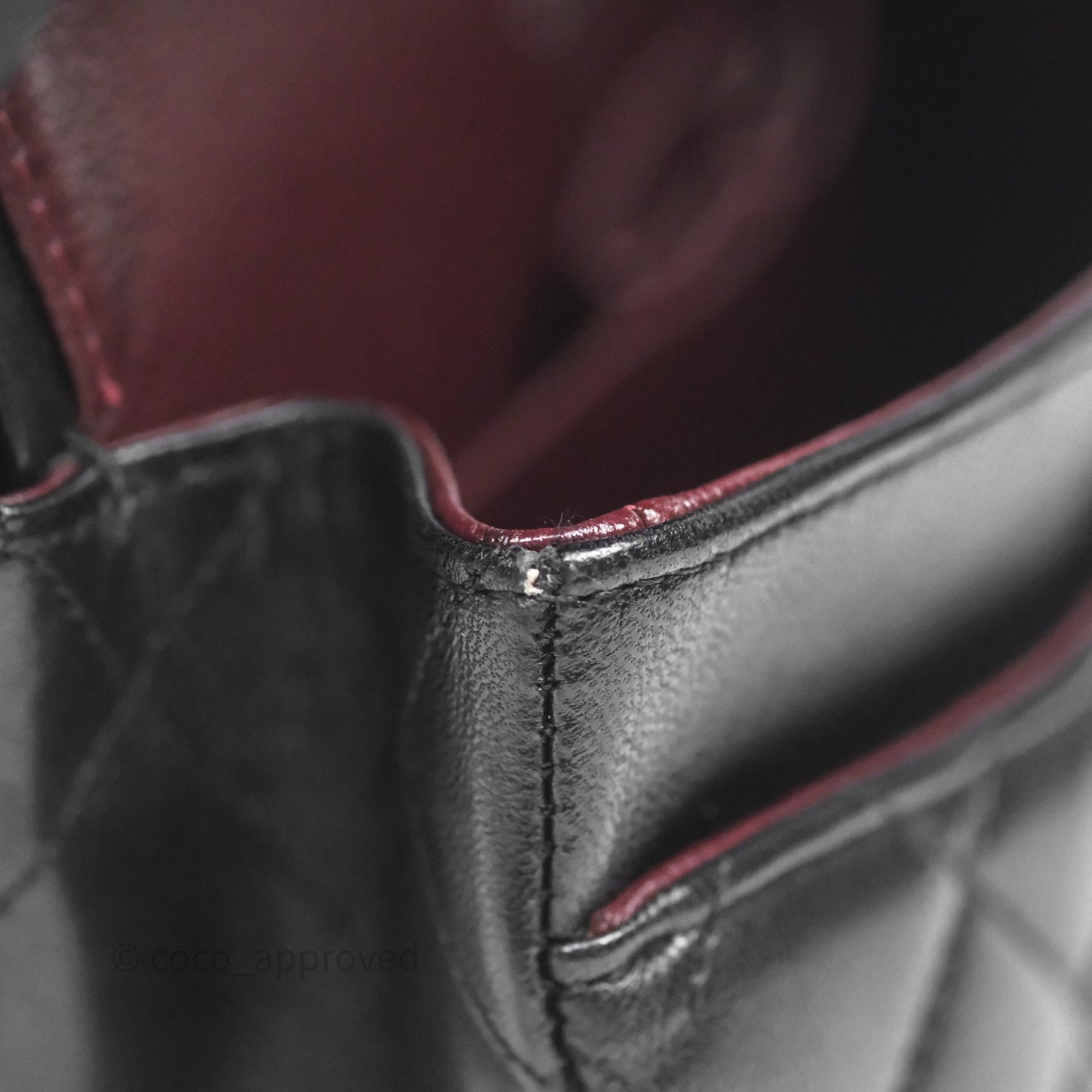 Chanel Classic M/L Medium Flap Quilted Black Lambskin Silver Hardware