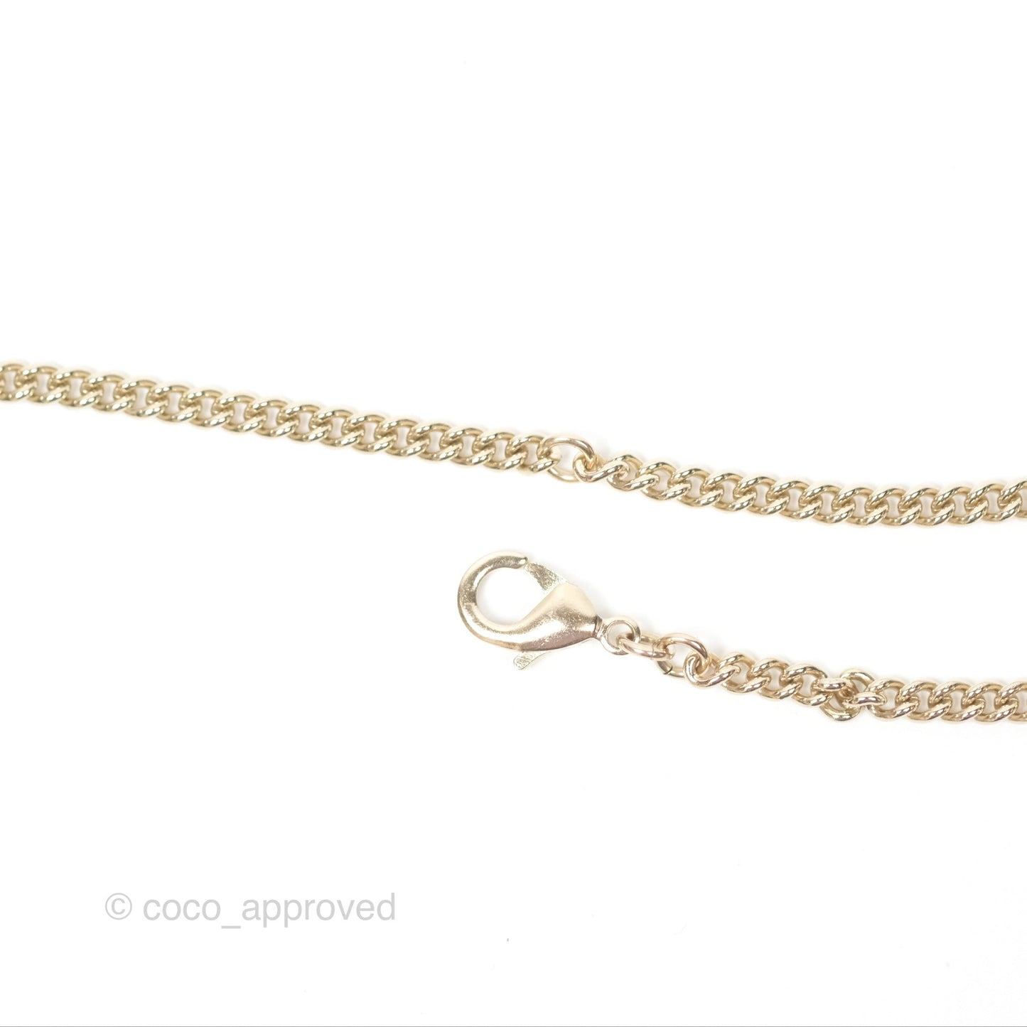 Chanel Square CC Necklace Gold Tone 23B