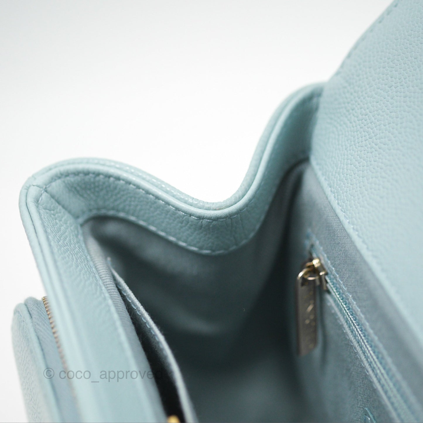 Chanel Quilted Small Business Affinity Flap Blue Caviar Gold Hardware