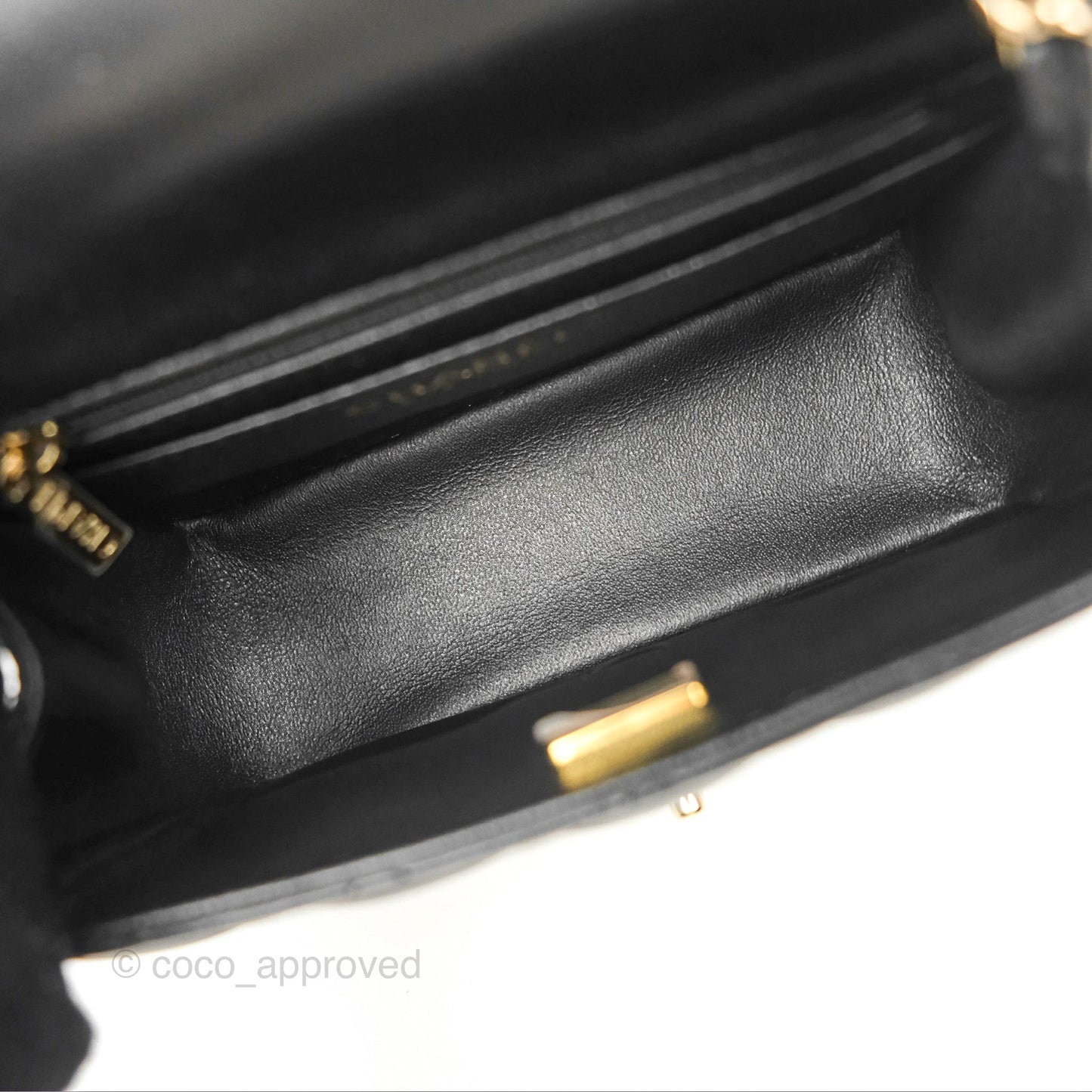 Chanel Mini Square Black Lambskin Gold Hardware