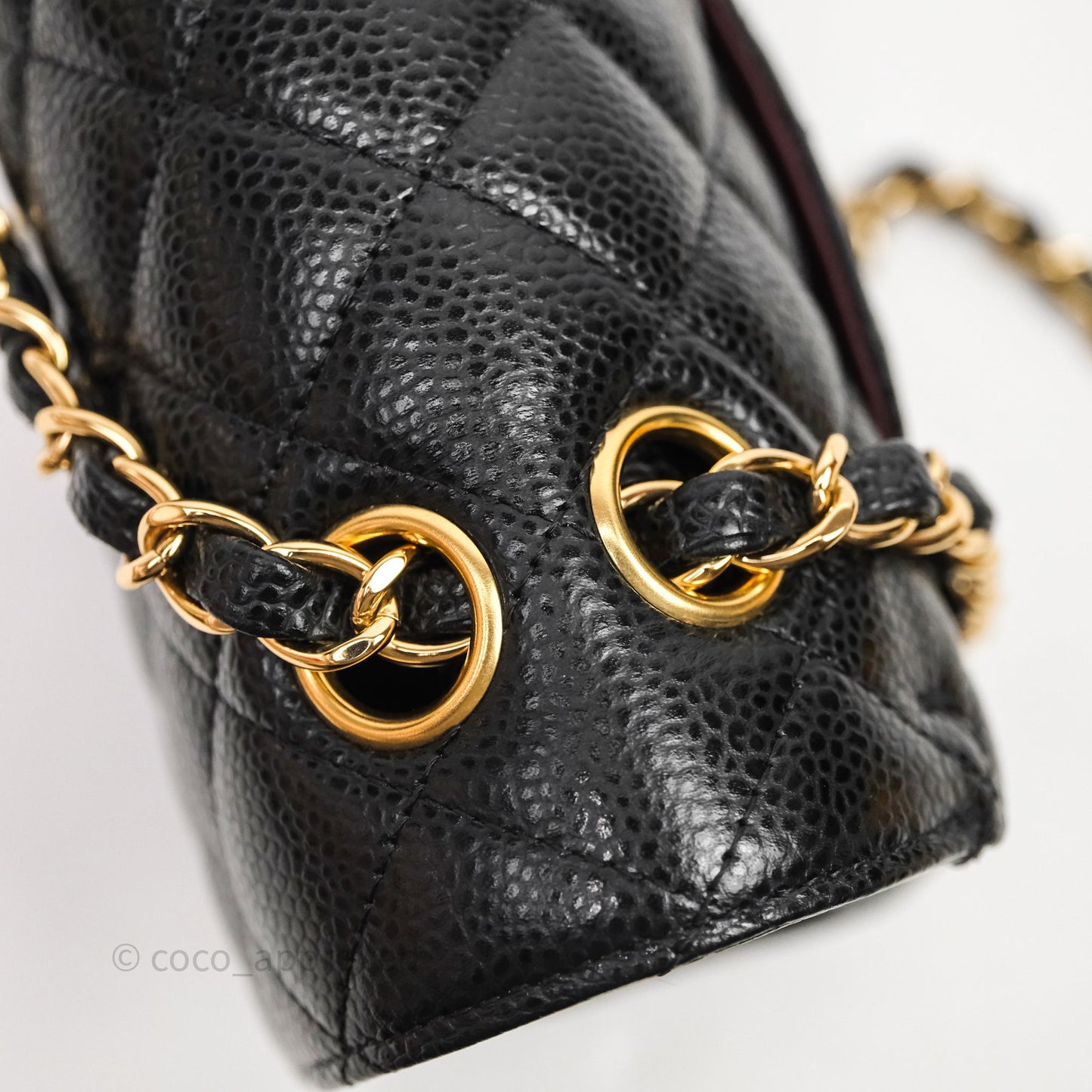 Chanel Small Classic Flap Quilted Black Caviar Gold Hardware