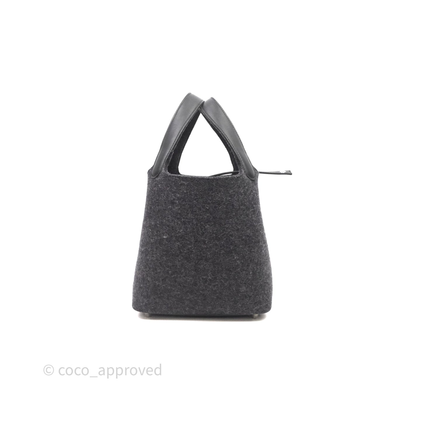 Hermès Picotin 18 Graphite 88/ Noir 89 Wool Swift Palladium Hardware